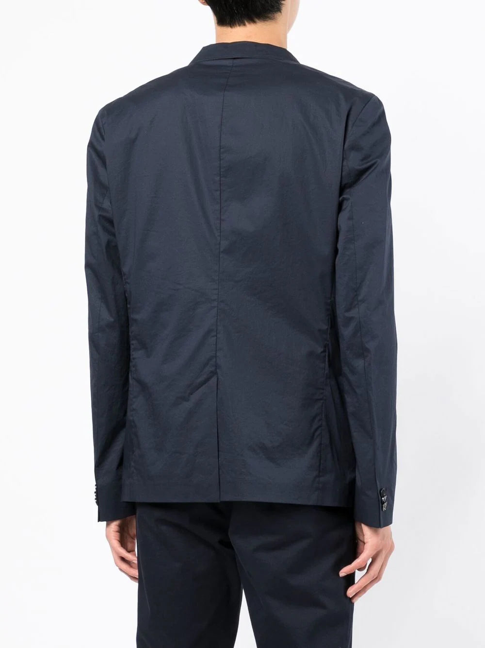 HUGO Button-fastening single-breasted jacket Blue - MAISONDEFASHION.COM