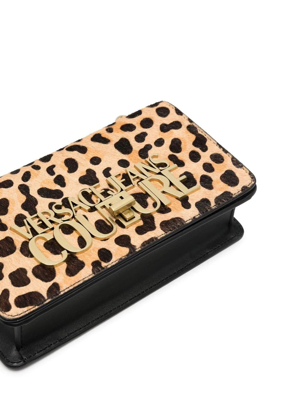 VERSACE WOMEN Leopard Print Logo Lock Crossbody Bag Multicolour - MAISONDEFASHION.COM