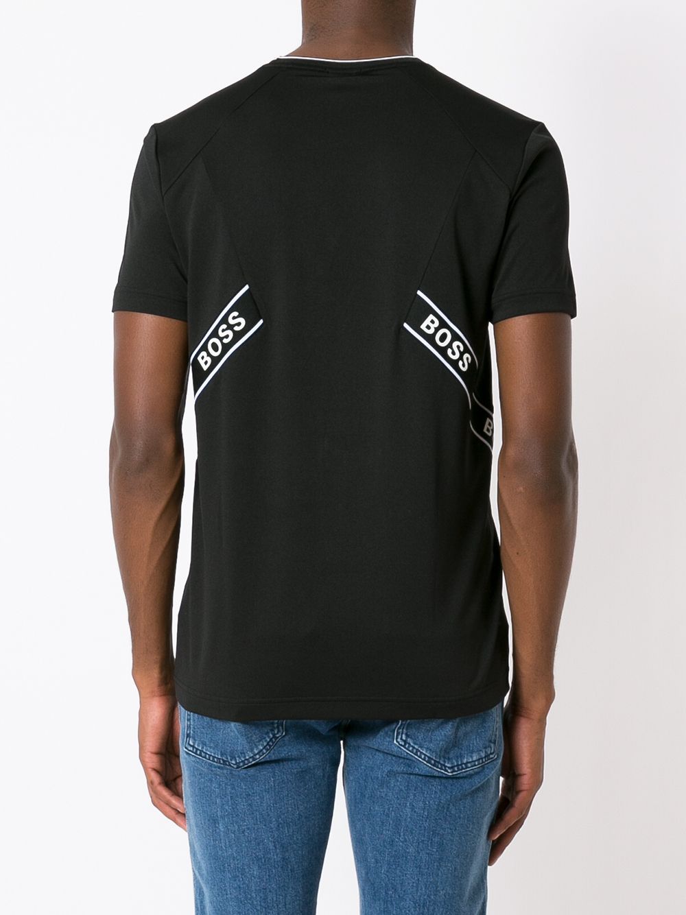 BOSS Logo Print T-Shirt Black - MAISONDEFASHION.COM