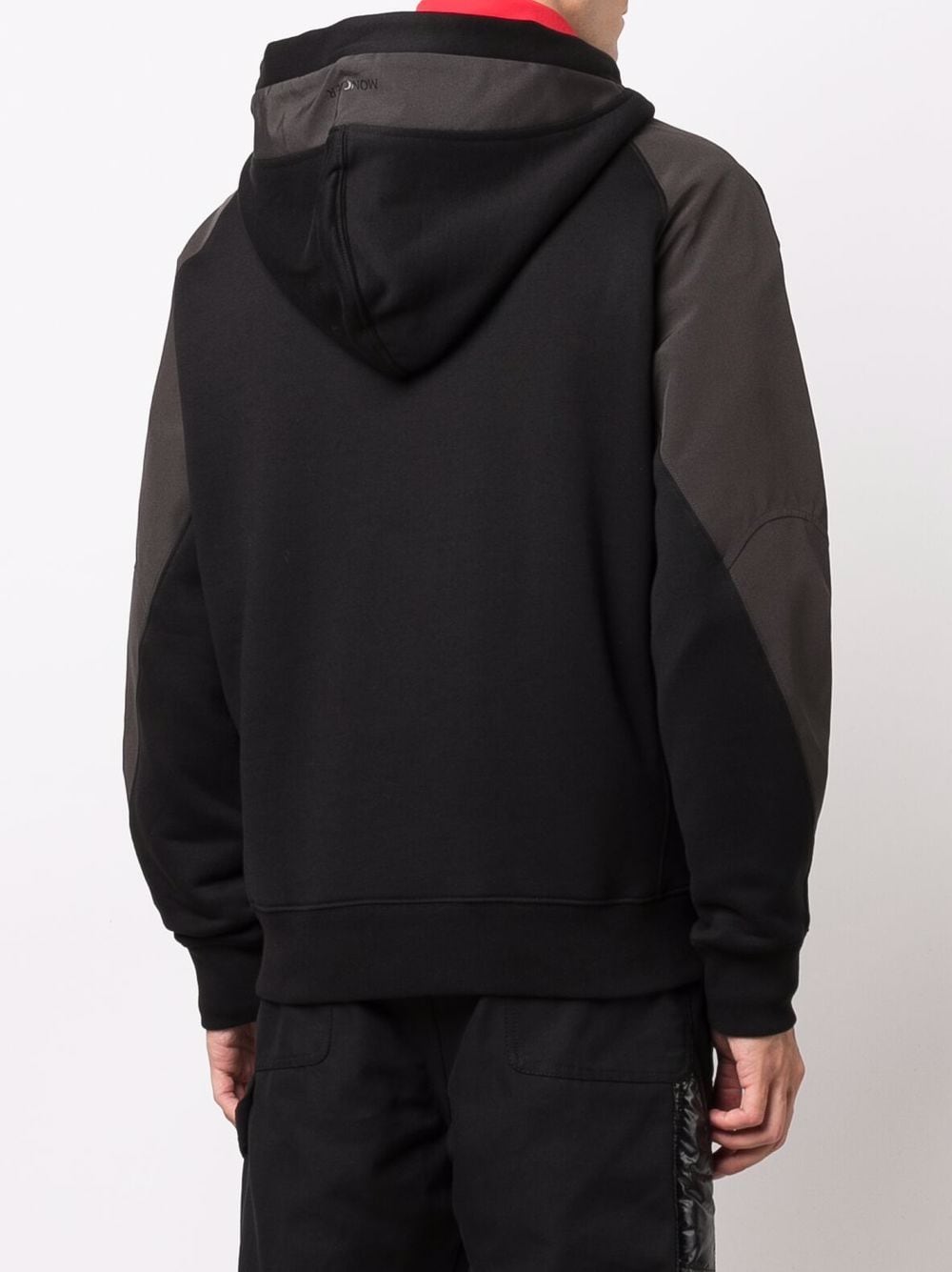 MONCLER Logo Print Hoodie Black - MAISONDEFASHION.COM