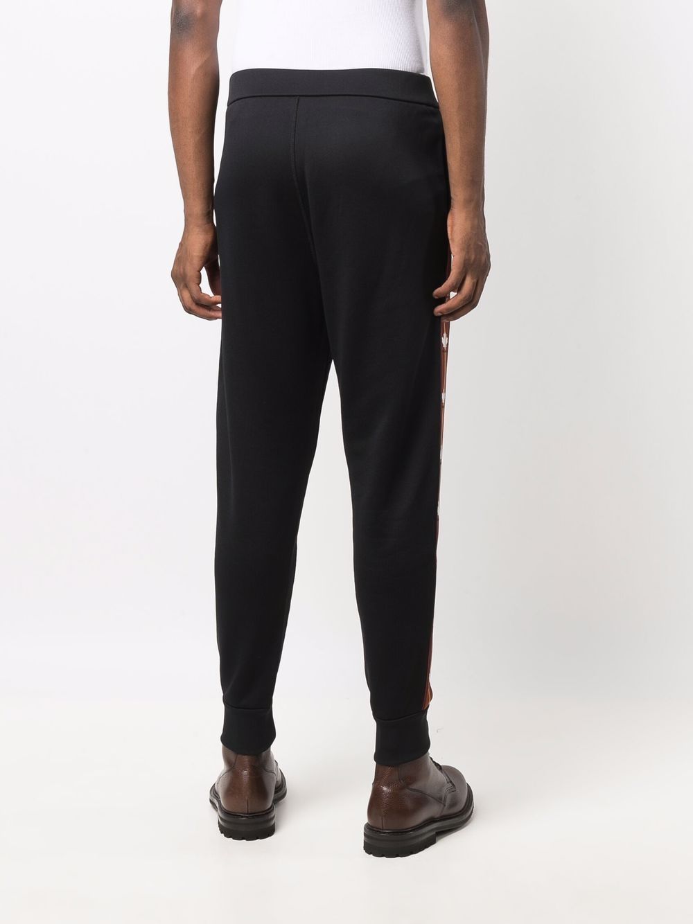 DSQUARED2 Logo-tape slip-on track trousers Black - MAISONDEFASHION.COM
