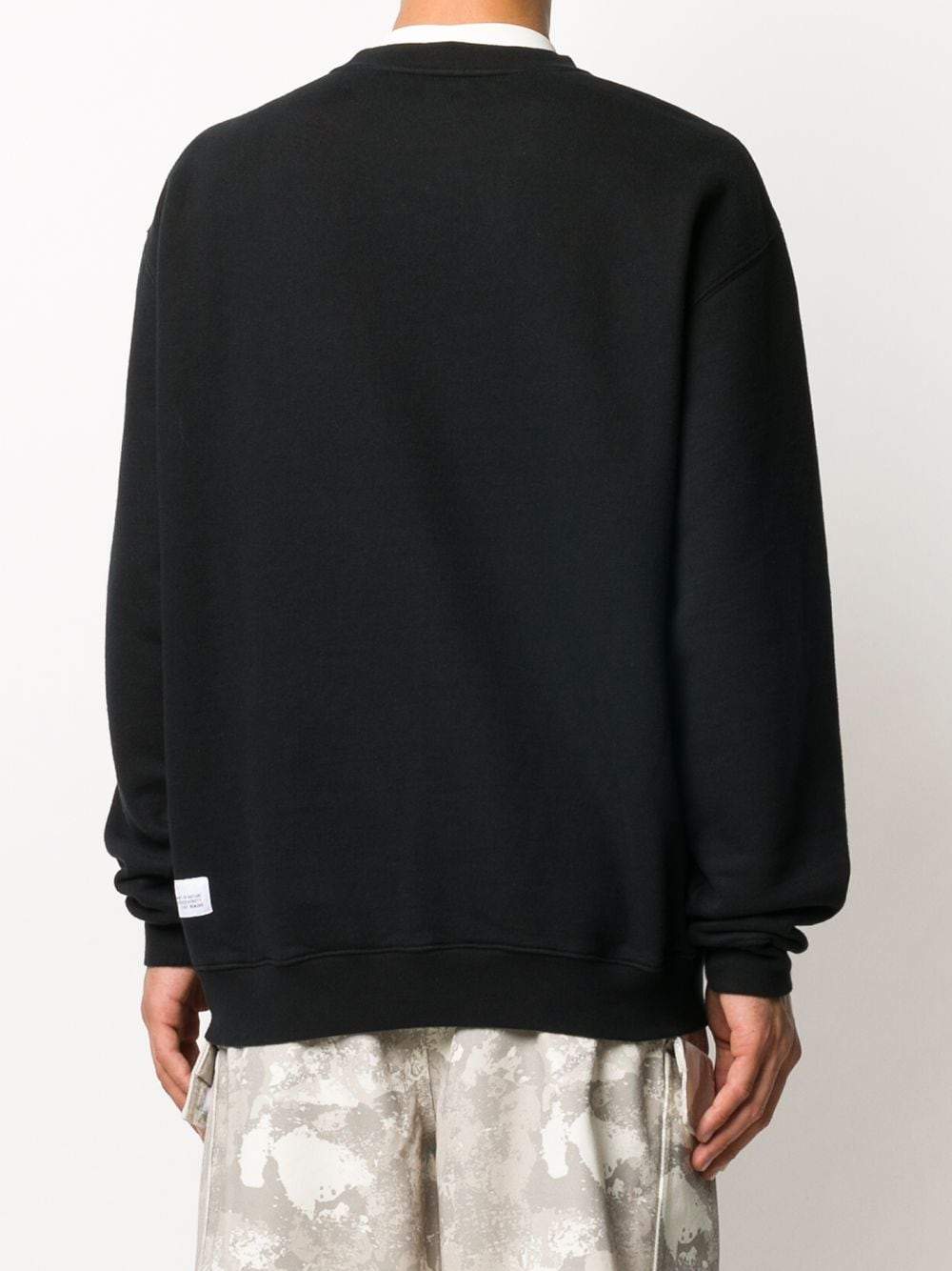 HERON PRESTON Swan Print Sweatshirt Black - Maison De Fashion 