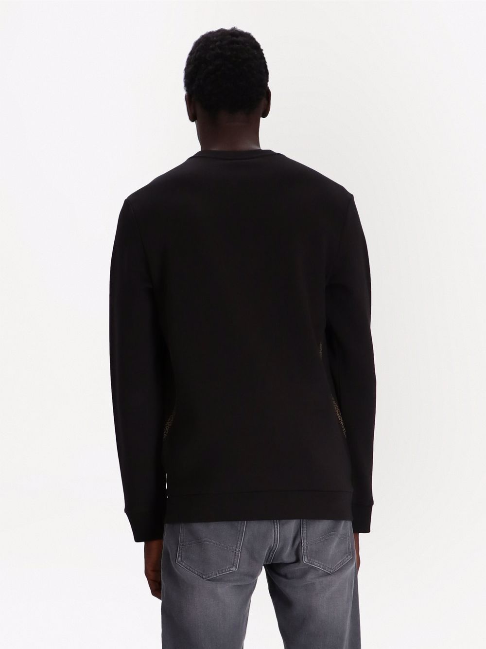 BOSS Logo Pixel Salbo Sweatshirt Black - MAISONDEFASHION.COM