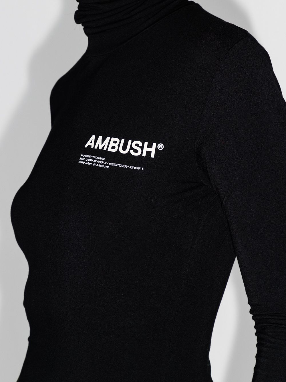 AMBUSH WOMEN Workshop roll neck T-shirt Black - MAISONDEFASHION.COM