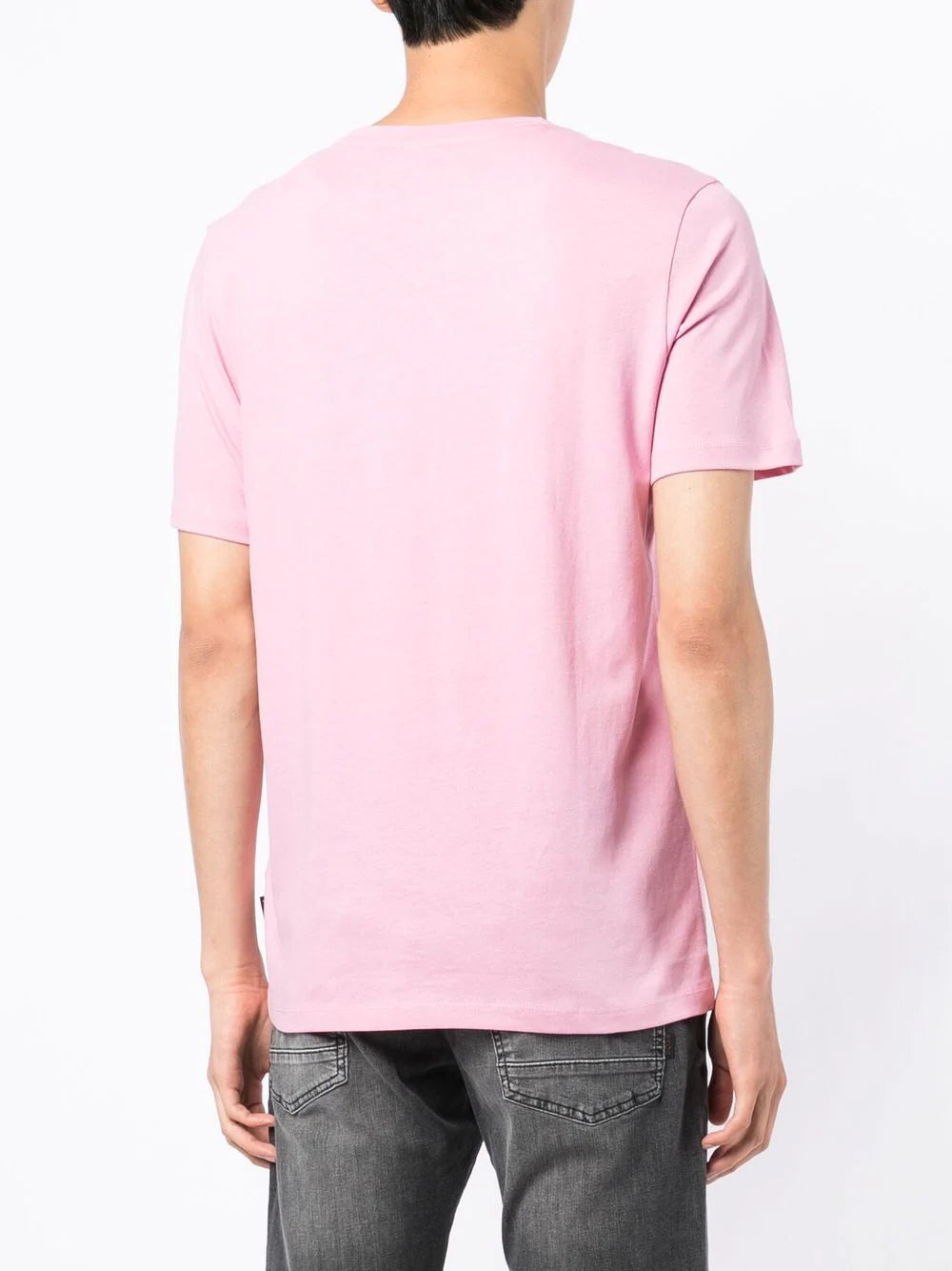 BOSS Chest Logo-patch Detail T-shirt Light/Pastel Pink - MAISONDEFASHION.COM