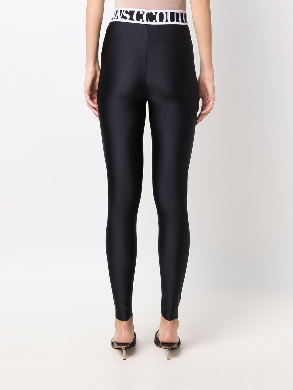 Logo-Waistband Velvet Leggings main image 0