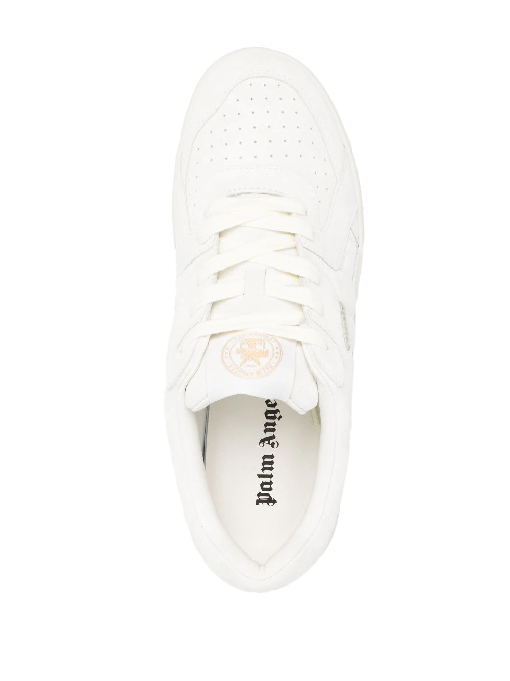 PALM ANGELS University Origin Suede Sneakers Cream/White - MAISONDEFASHION.COM
