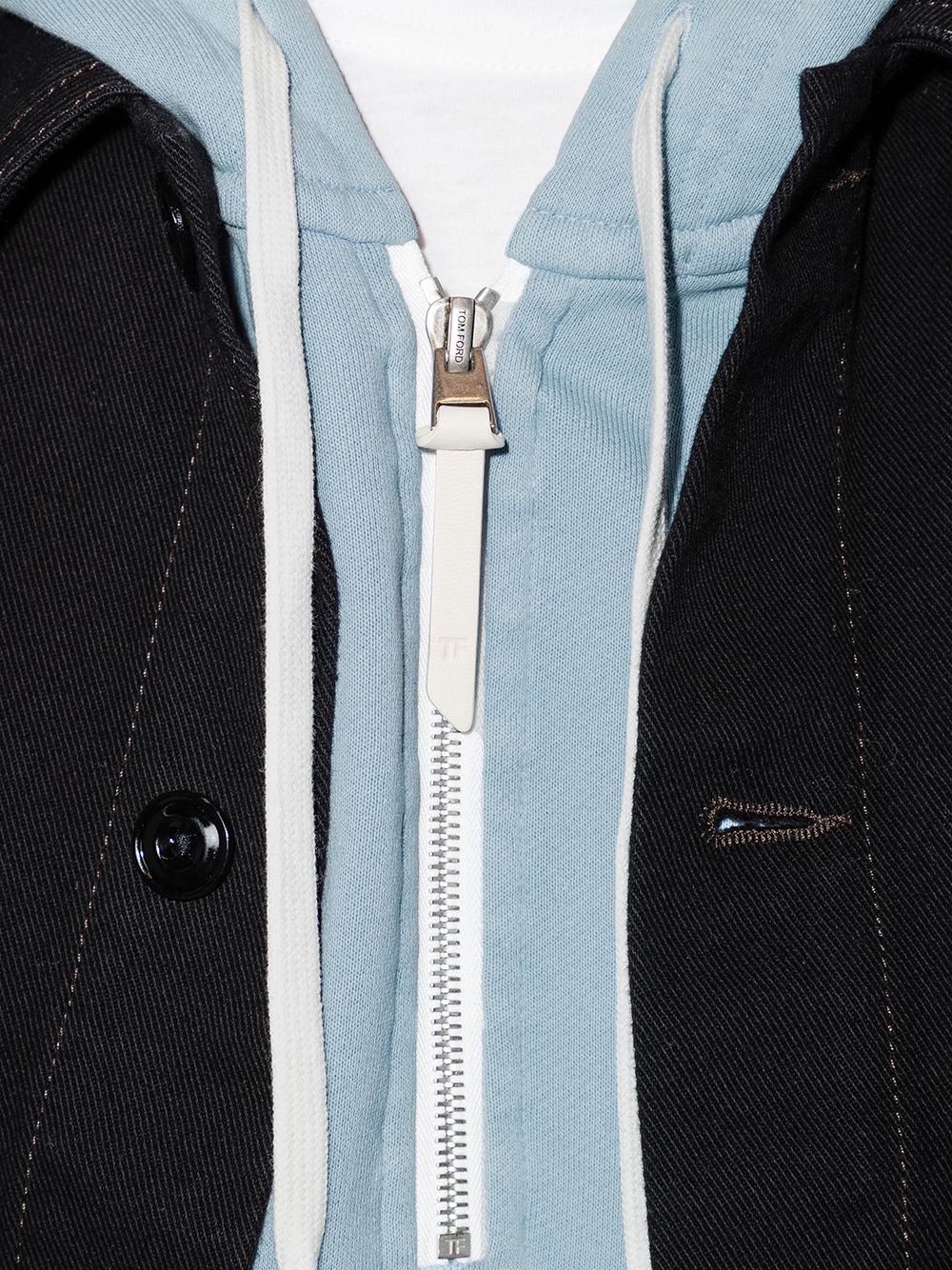 TOM FORD Half Zip Sweatshirt Blue - MAISONDEFASHION.COM