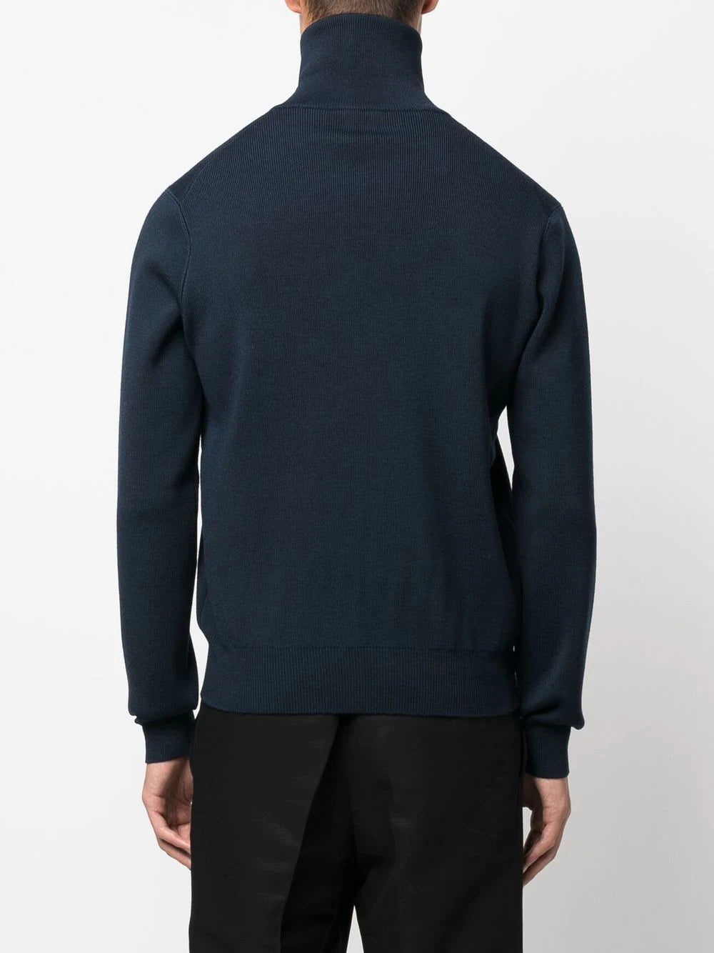 TOM FORD Half Zip Knitted Jumper Navy - MAISONDEFASHION.COM