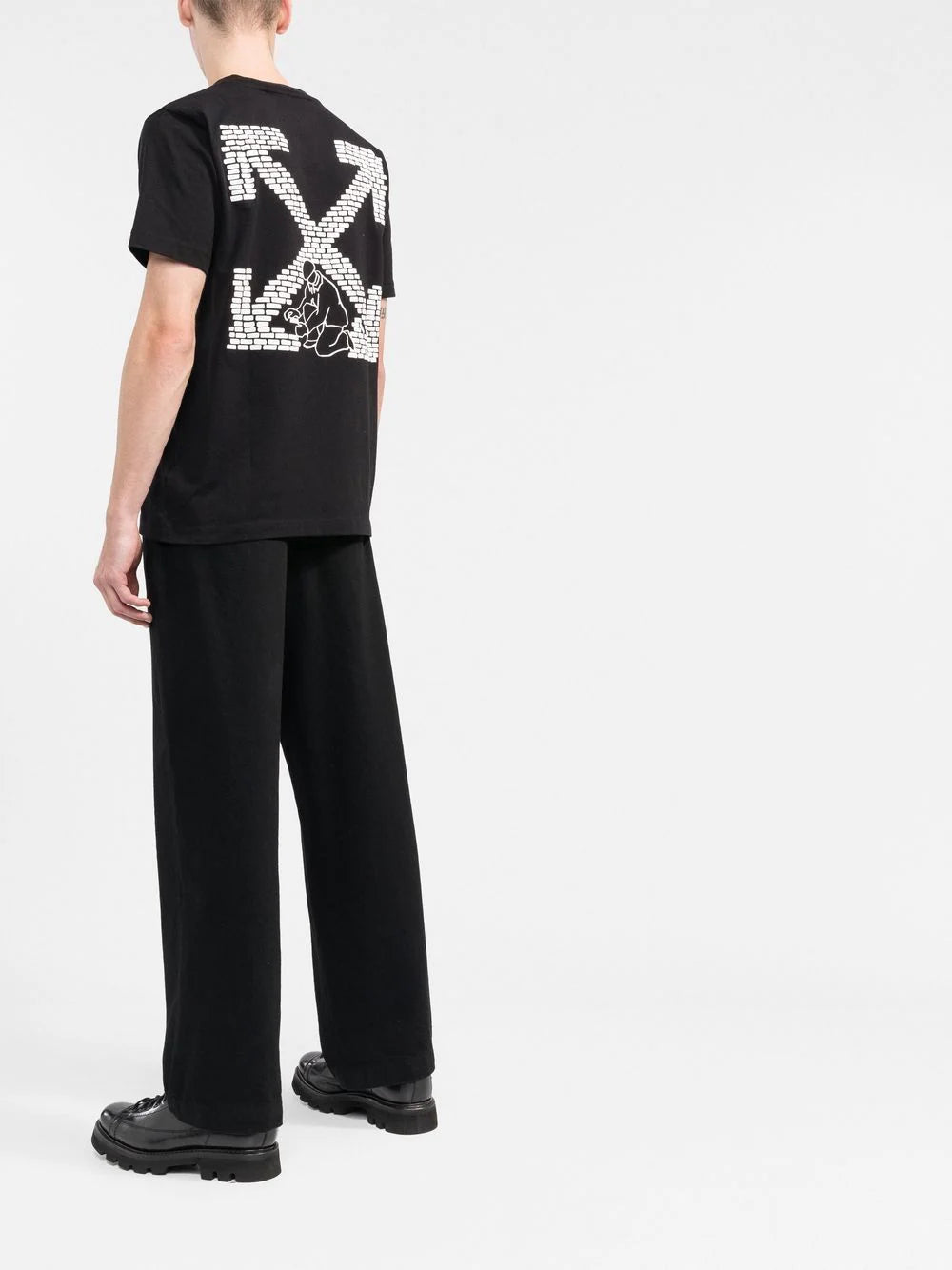 【Off-White】★関税送料込★ BRICK ARROW LOGO T SHIRT Off White | Liquid Logo T-Shirt | Oversized T-Shirts