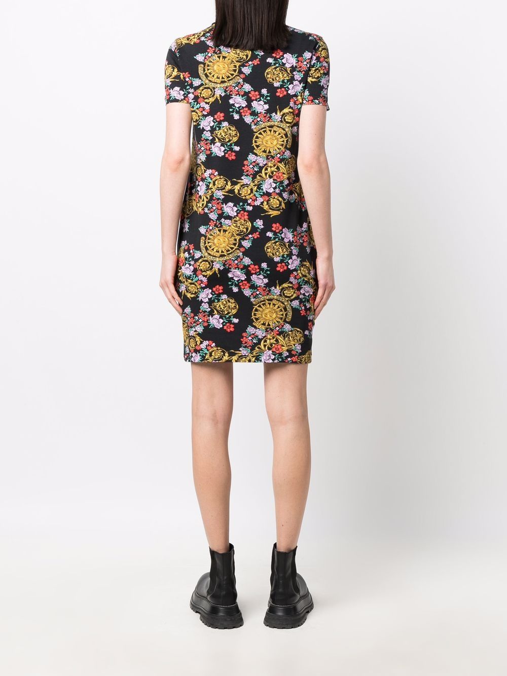 VERSACE WOMEN Mix Print Dress Black - MAISONDEFASHION.COM