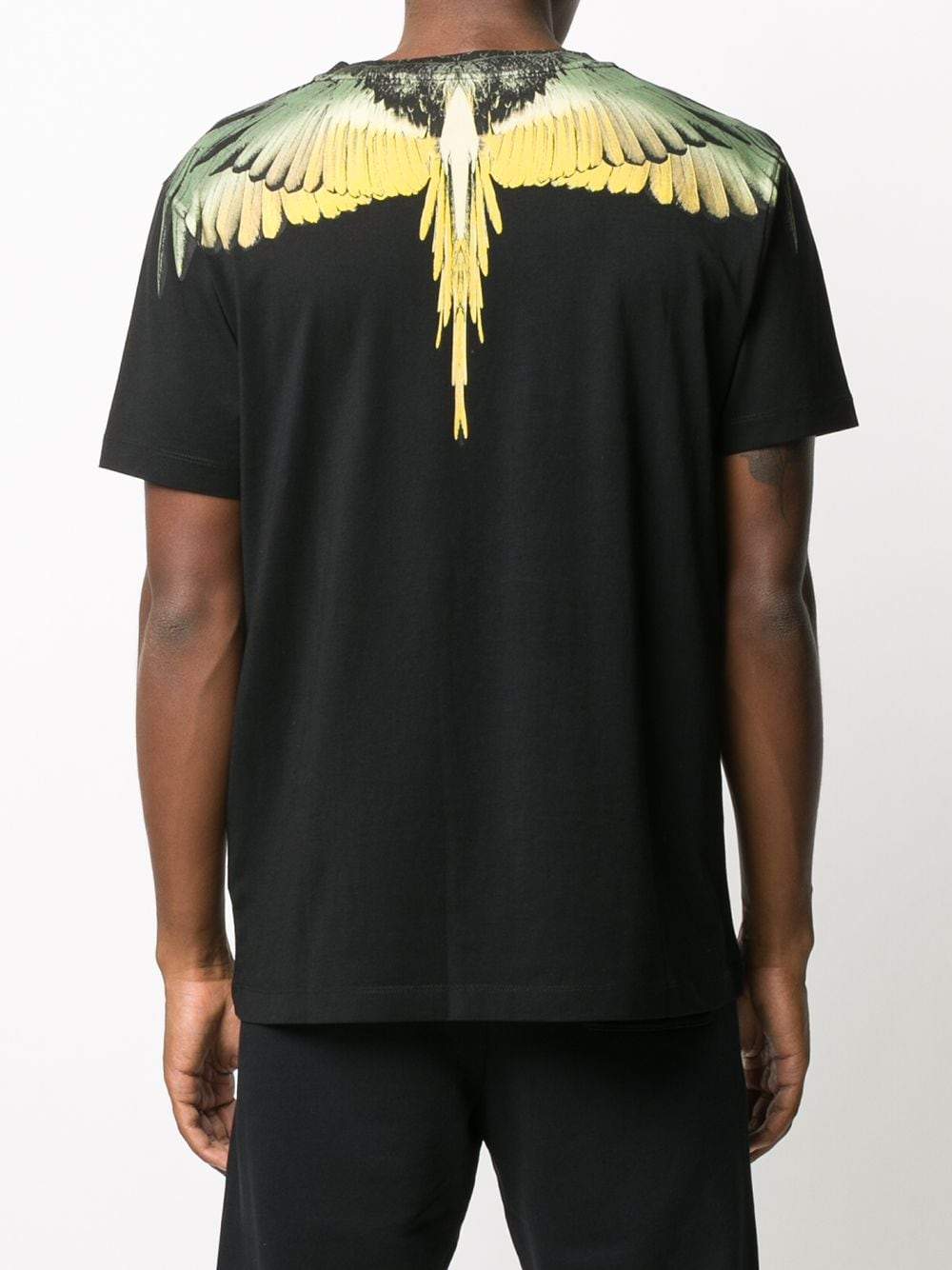 MARCELO BURLON Wings T-shirt Black/Yellow - Maison De Fashion 