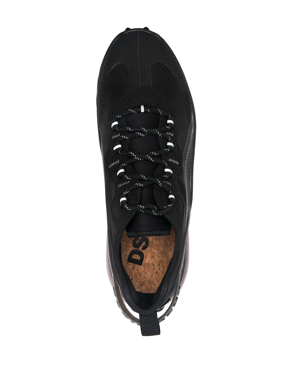 DSQUARED2 Logo strap ridged sneakers Black - MAISONDEFASHION.COM