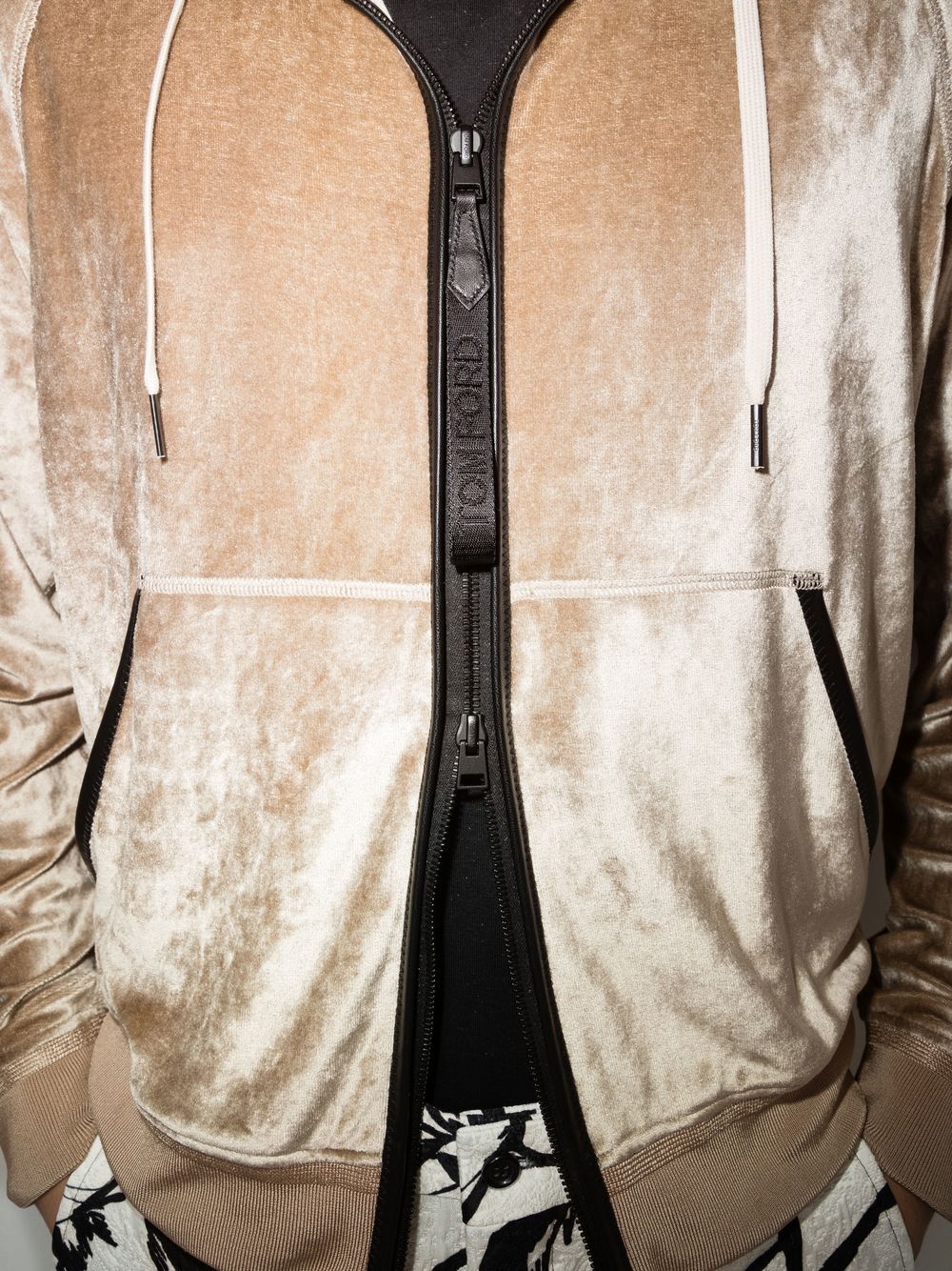 TOM FORD Fluid Velour Hoodie Brown – - Main Image