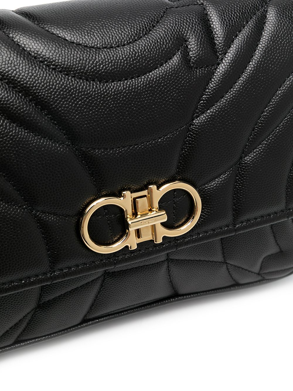 SALVATORE FERRAGAMO Quilted Gancini Shoulder Bag - MAISONDEFASHION.COM