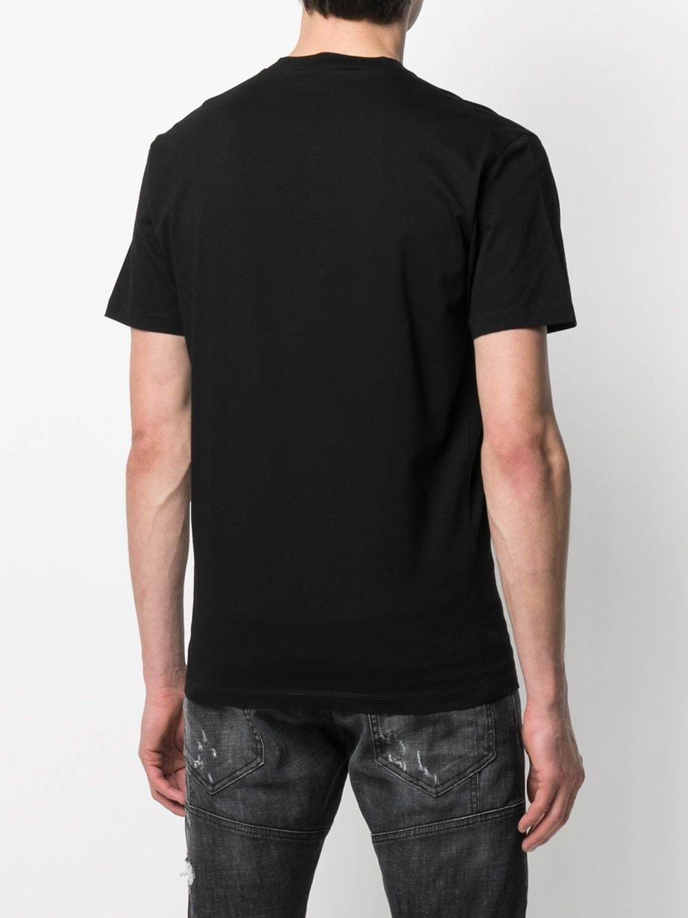 DSQUARED2 Small Reflective Icon Print T-Shirt Black - MAISONDEFASHION.COM