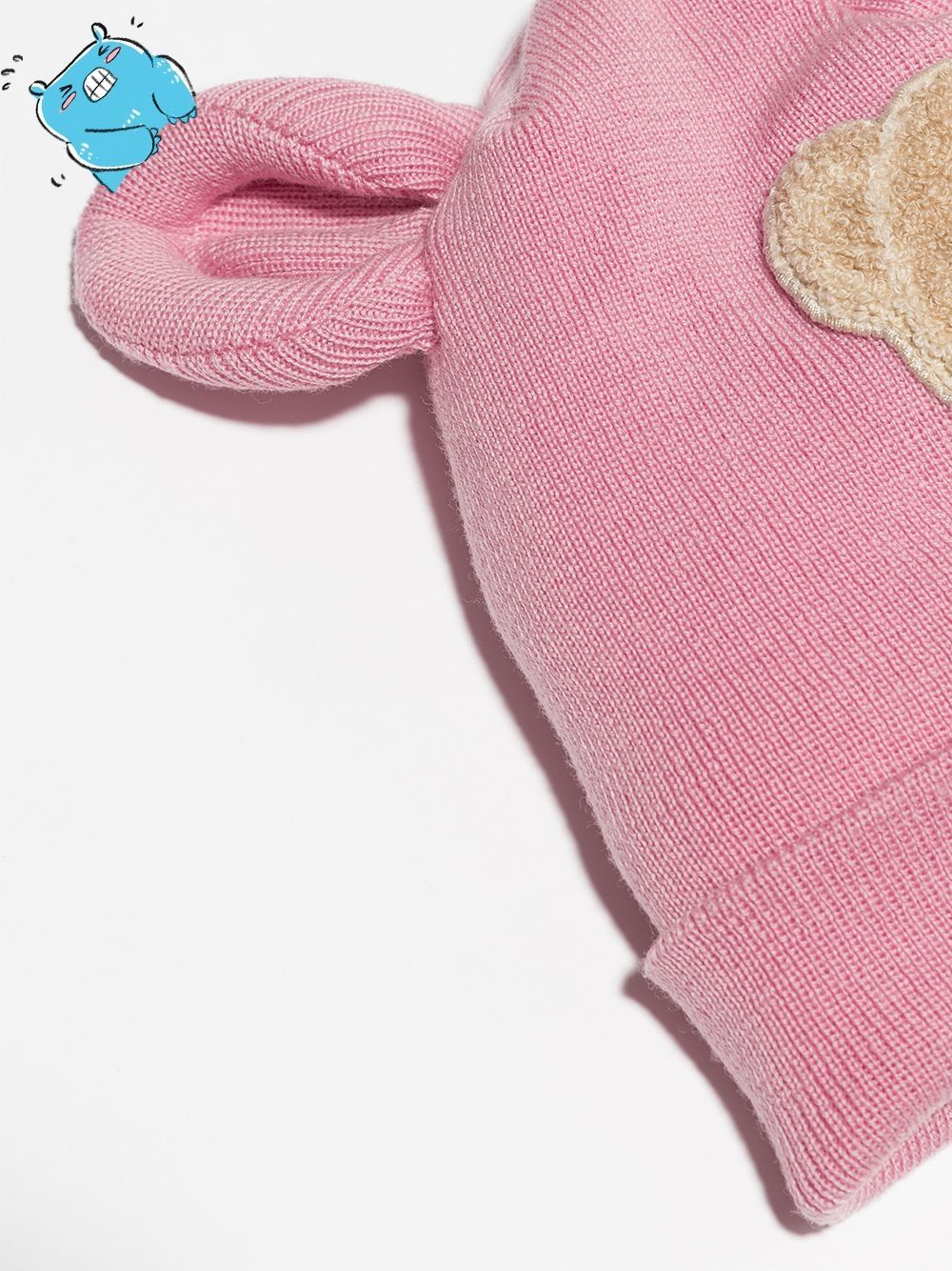 PALM ANGELS KIDS Bear wool knitted beanie Pink - MAISONDEFASHION.COM