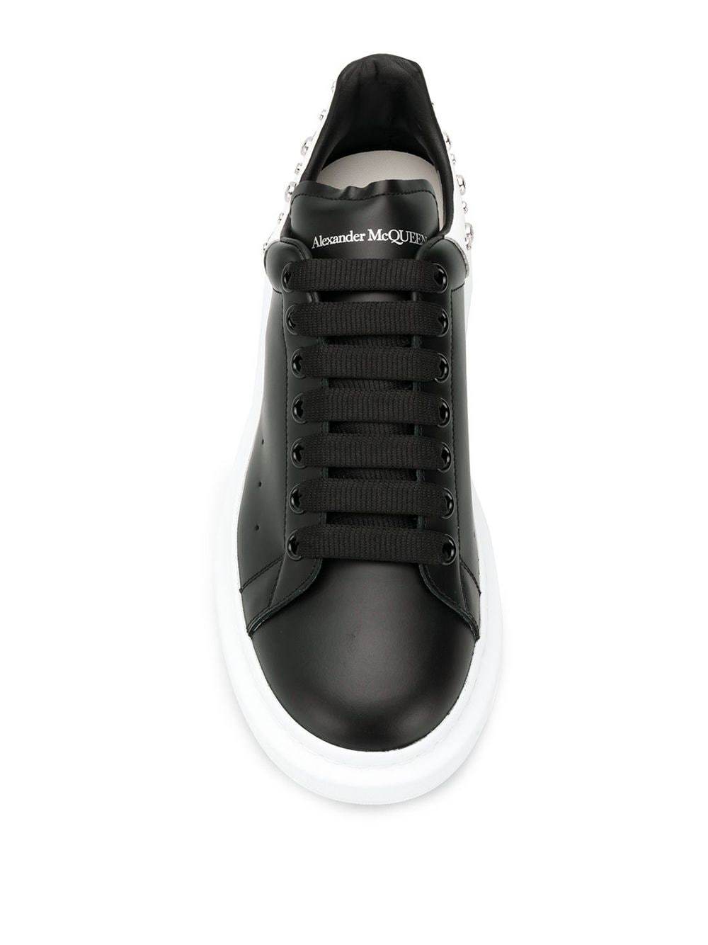 Alexander McQueen studded oversized sole sneakers Black/White - MAISONDEFASHION.COM