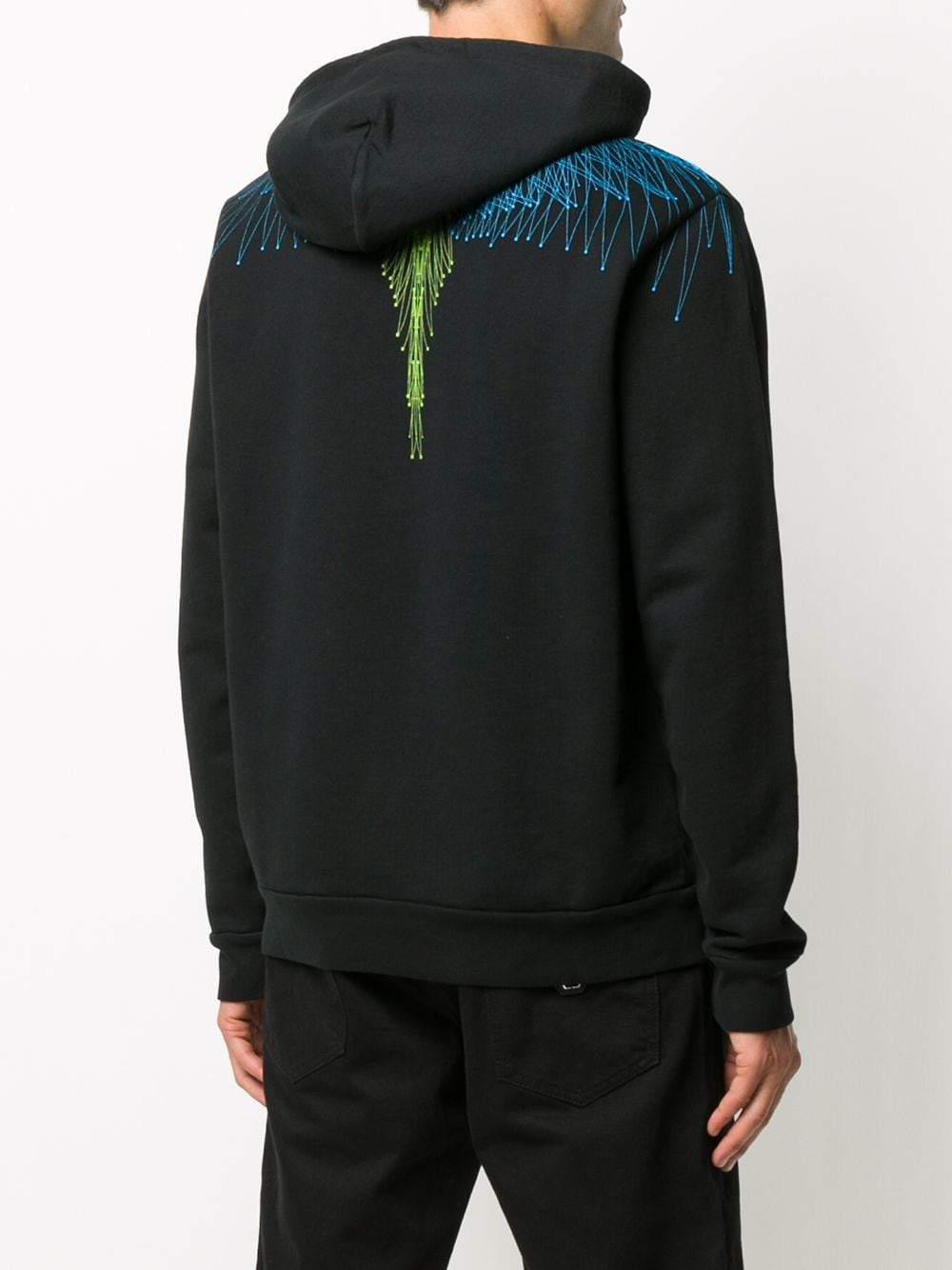 Marcelo Burlon Bezier Wings Hoodie Black - Maison De Fashion 