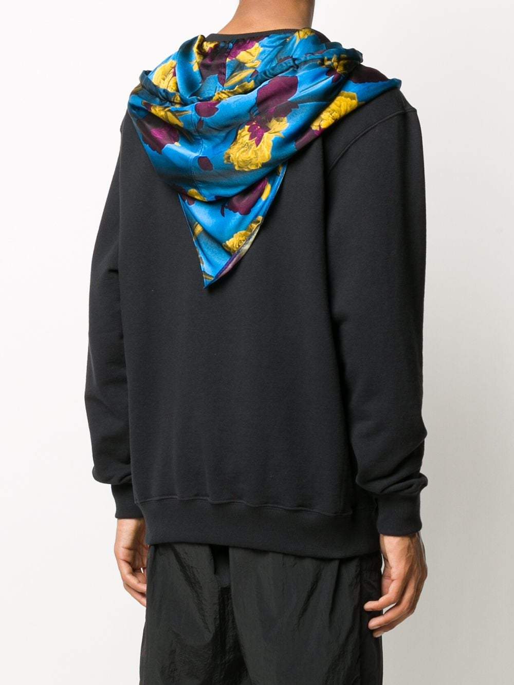 Opening Ceremony Scarf Embellished Hoodie Black - Maison De Fashion 