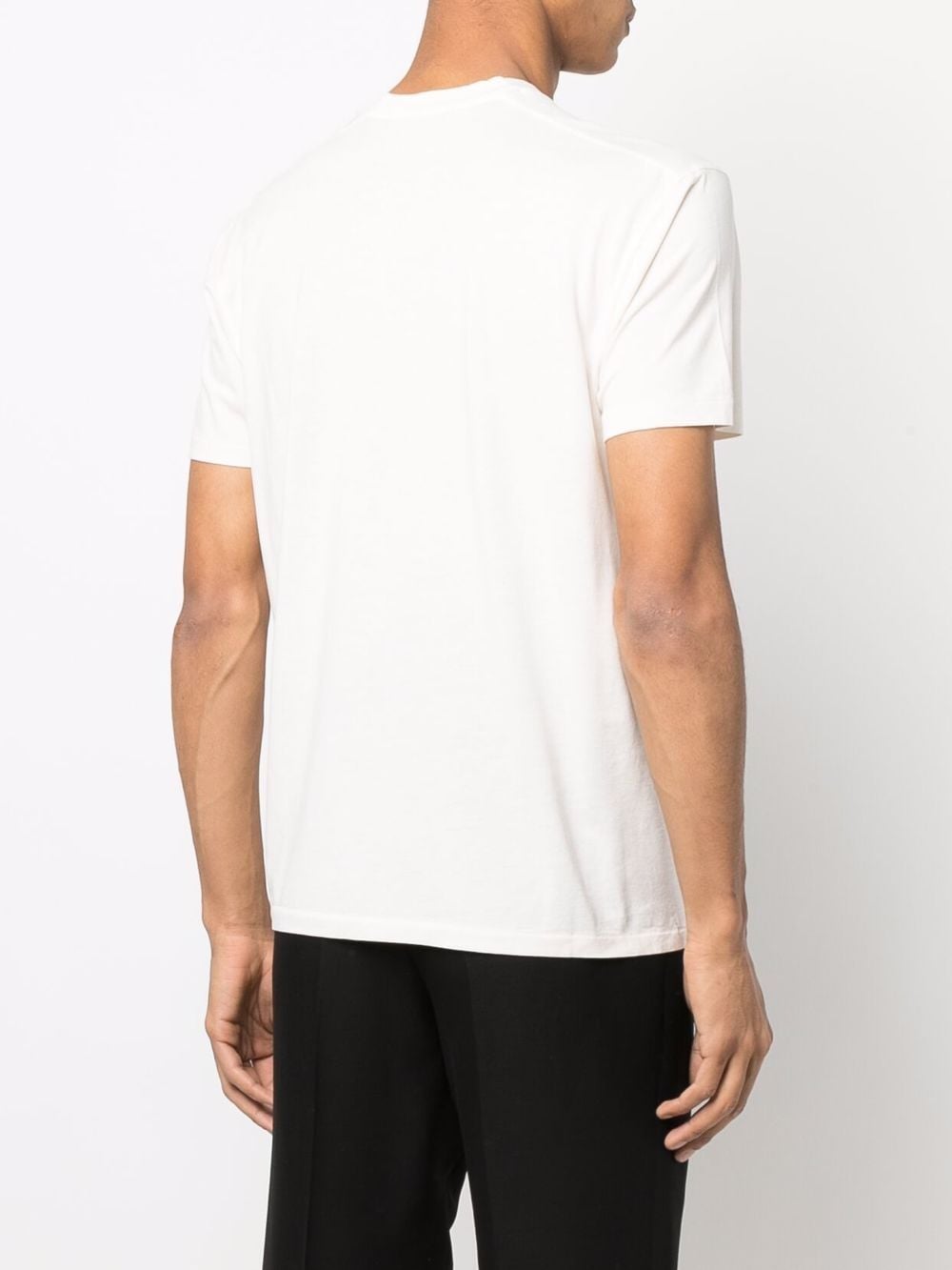 TOM FORD Viscose Short Sleeve T-Shirt White - MAISONDEFASHION.COM
