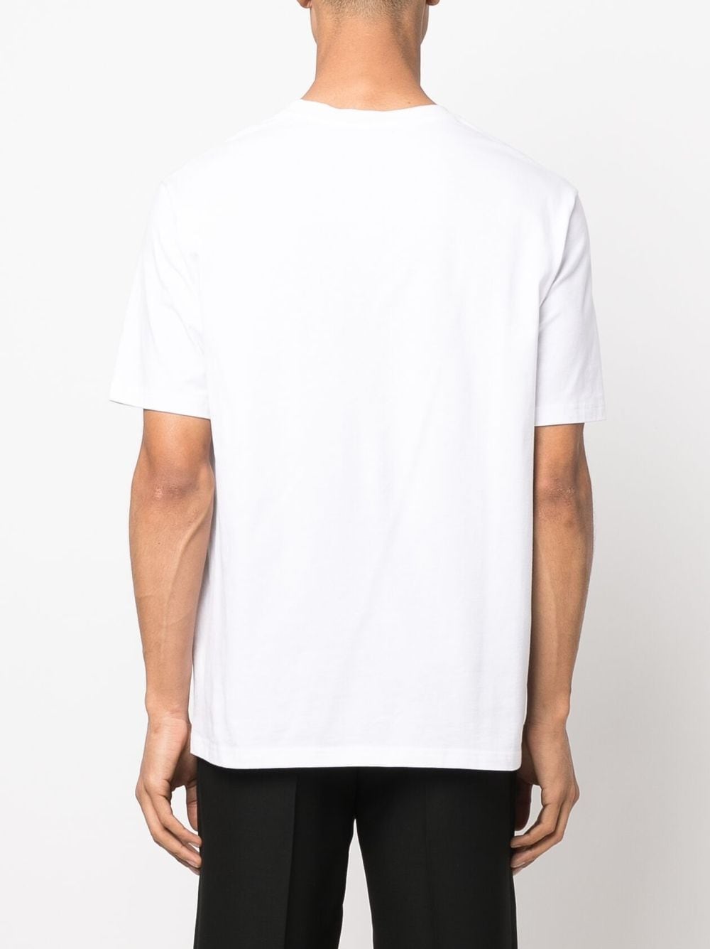 BALMAIN Silver Tape T-Shirt Bulky Fit White - MAISONDEFASHION.COM