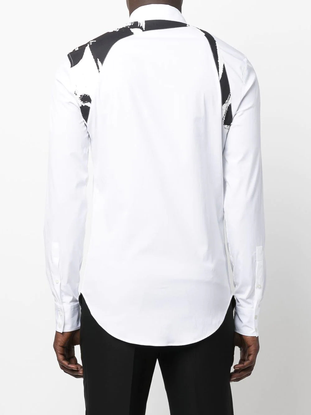 ALEXANDER MCQUEEN Abstract Print Harness Shirt White - MAISONDEFASHION.COM