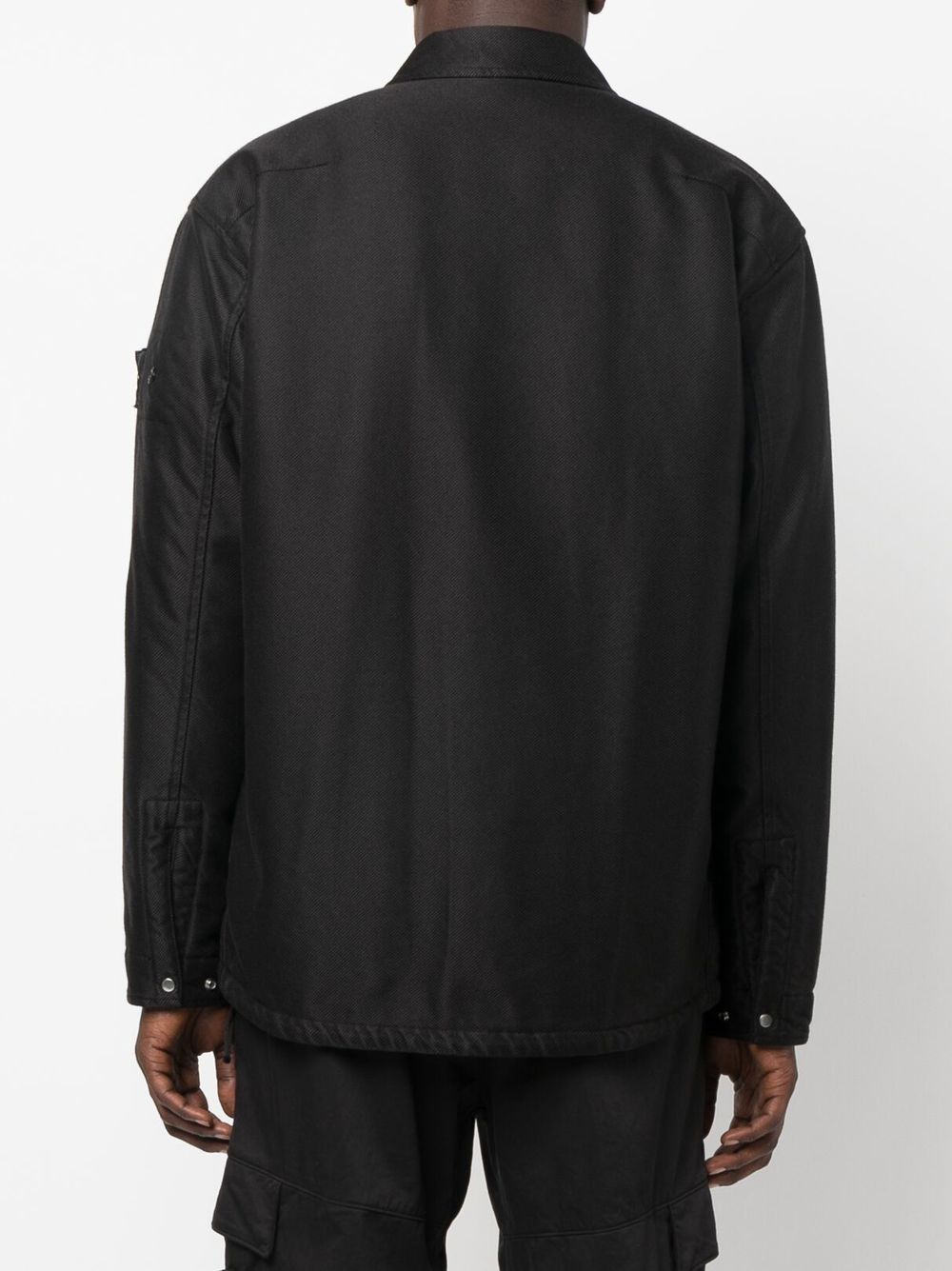 STONE ISLAND SHADOW PROJECT Logo Patch Overshirt Black - MAISONDEFASHION.COM