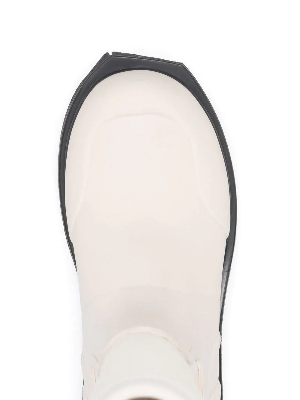 OFF WHITE WOMEN Sponge Rubber Rainboot White Black - MAISONDEFASHION.COM