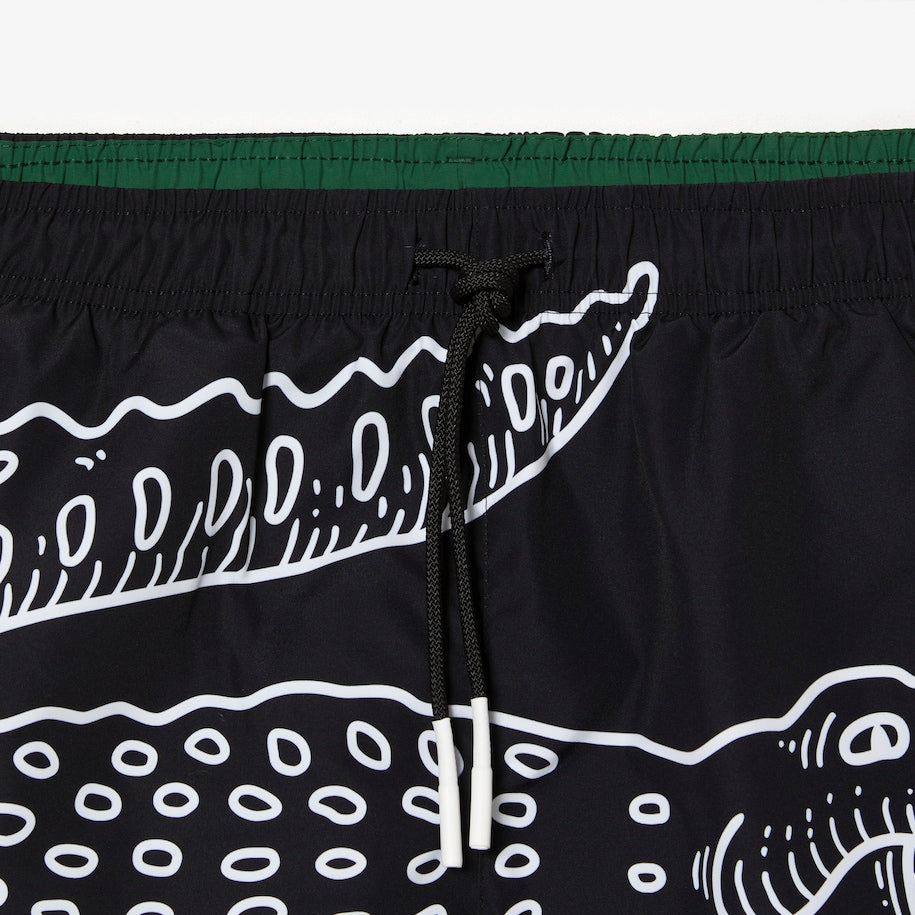 LACOSTE Swimwear Black/Green - MAISONDEFASHION.COM