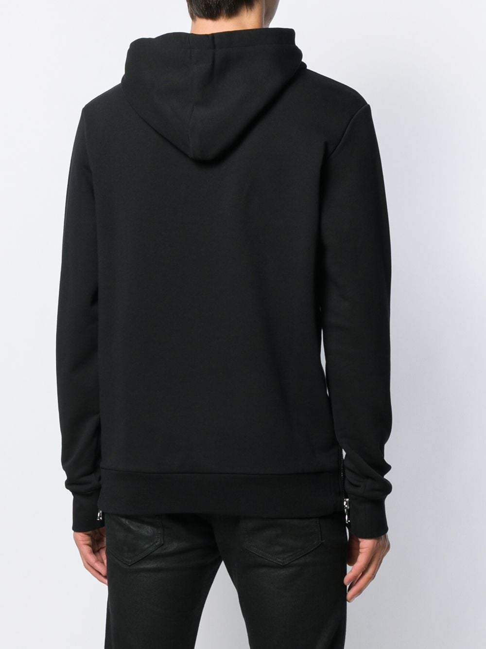 【関税込み】balmain Velvet logo hoodie Balmain Velvet Logo Hoodie - Black - Men | EH1JT047BC86EAP
