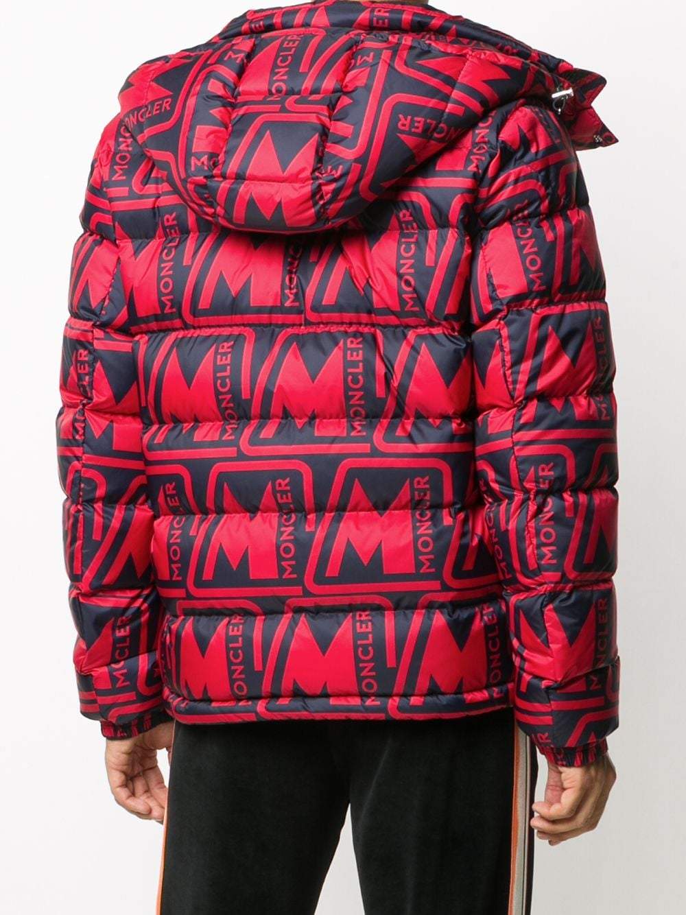 Moncler logo-print padded jacket red/black Maison De Fashion