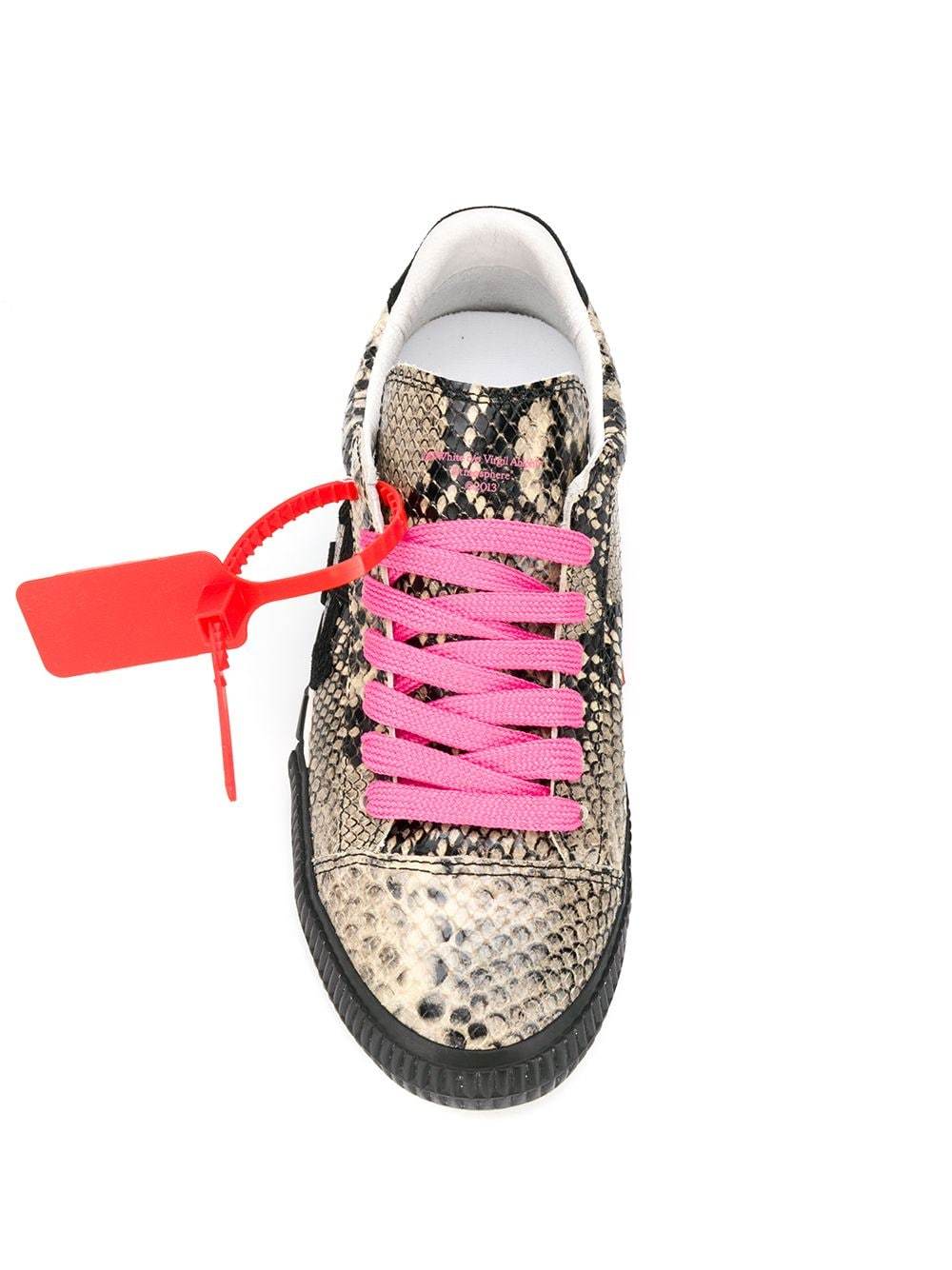 snakeskin off white sneakers