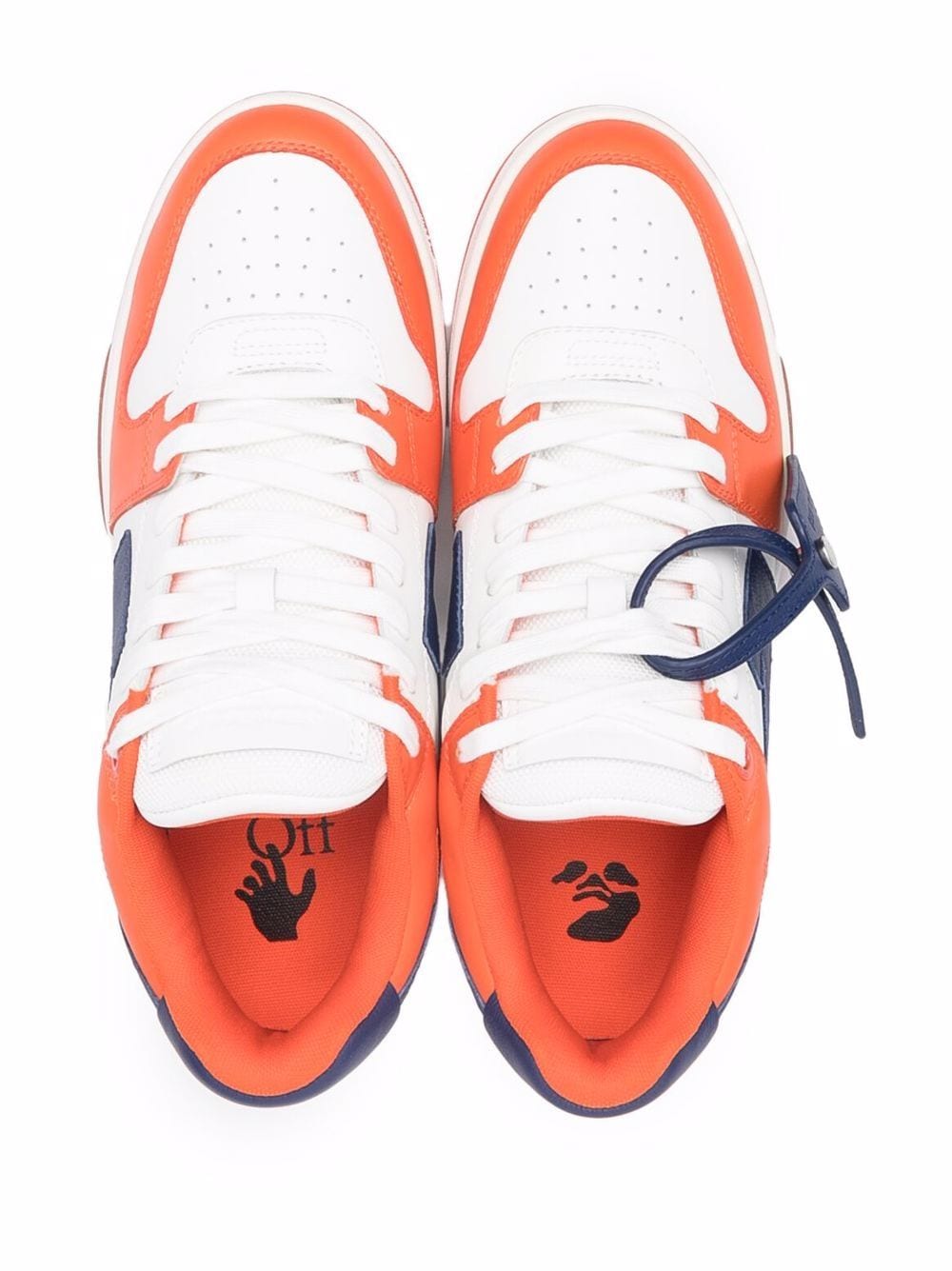 OFF-WHITE 'OOO' Out Of Office Sneakers Orange/Blue - MAISONDEFASHION.COM