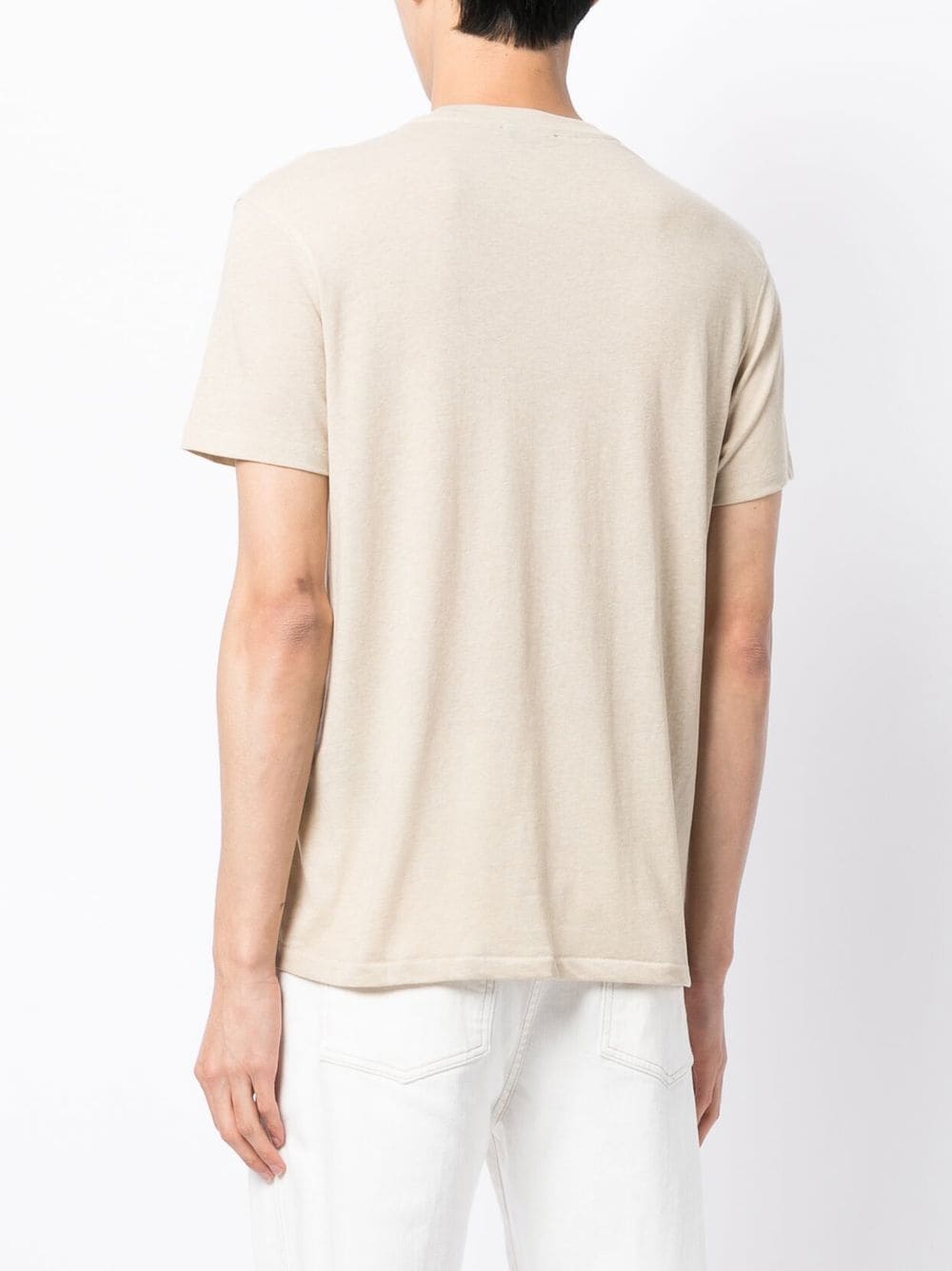 TOM FORD Short-Sleeved T-shirt Beige - MAISONDEFASHION.COM