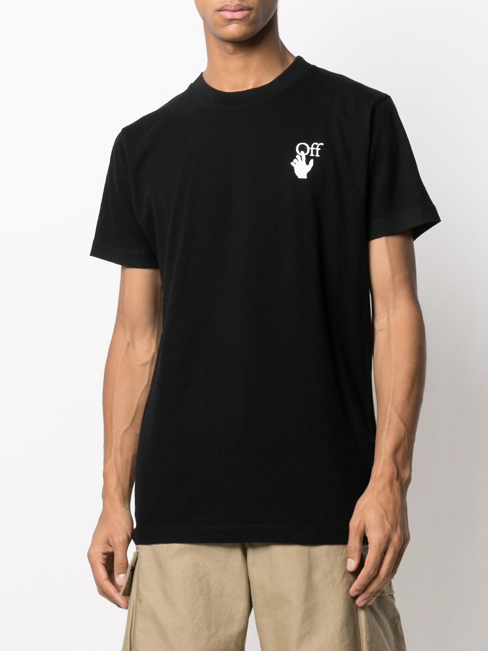 OFF-WHITE Marker Slim T-Shirt Black/Fuchasia - Maison De Fashion 