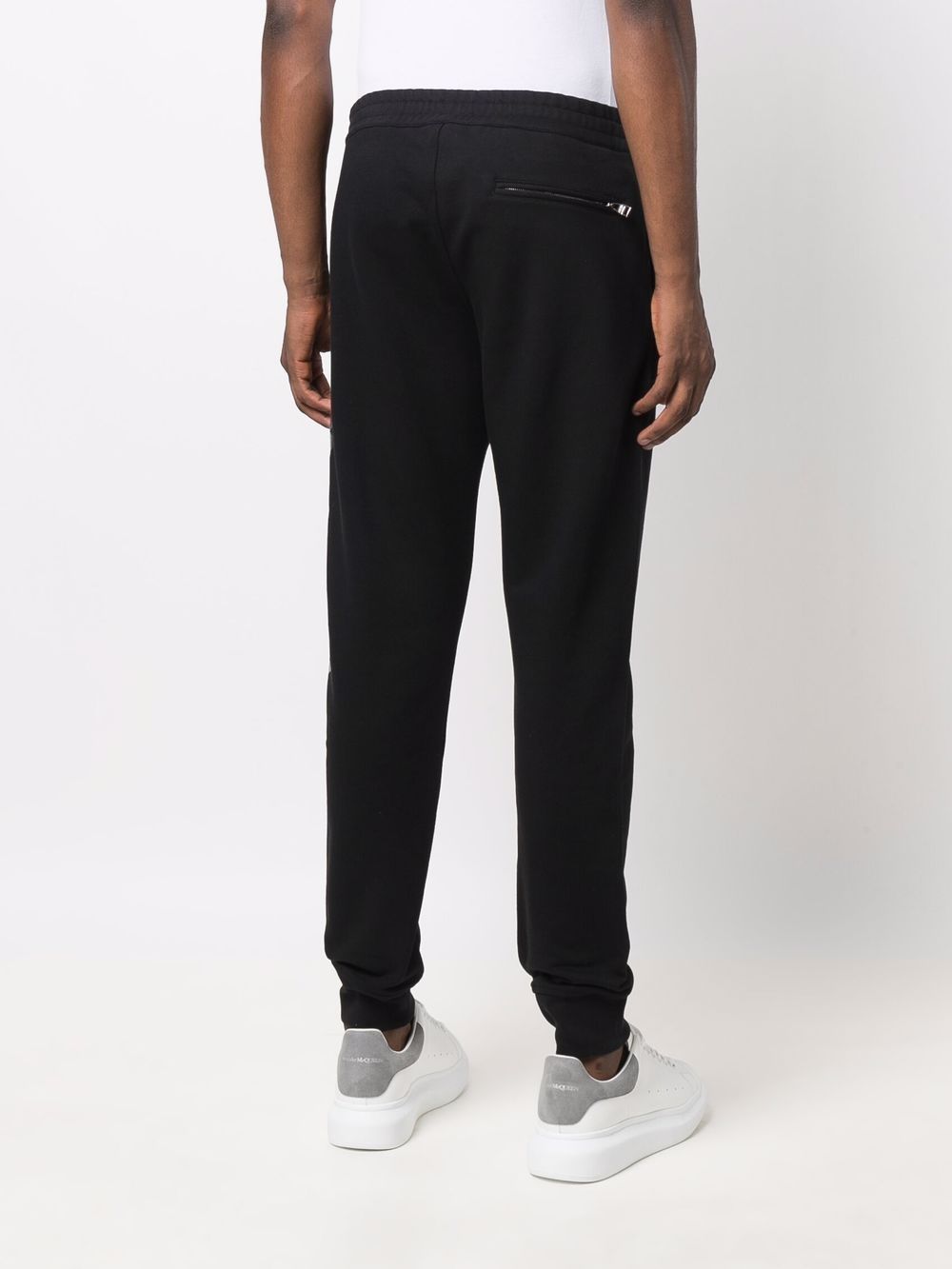 ALEXANDER MCQUEEN Logo Print Sweat Pants Black - MAISONDEFASHION.COM