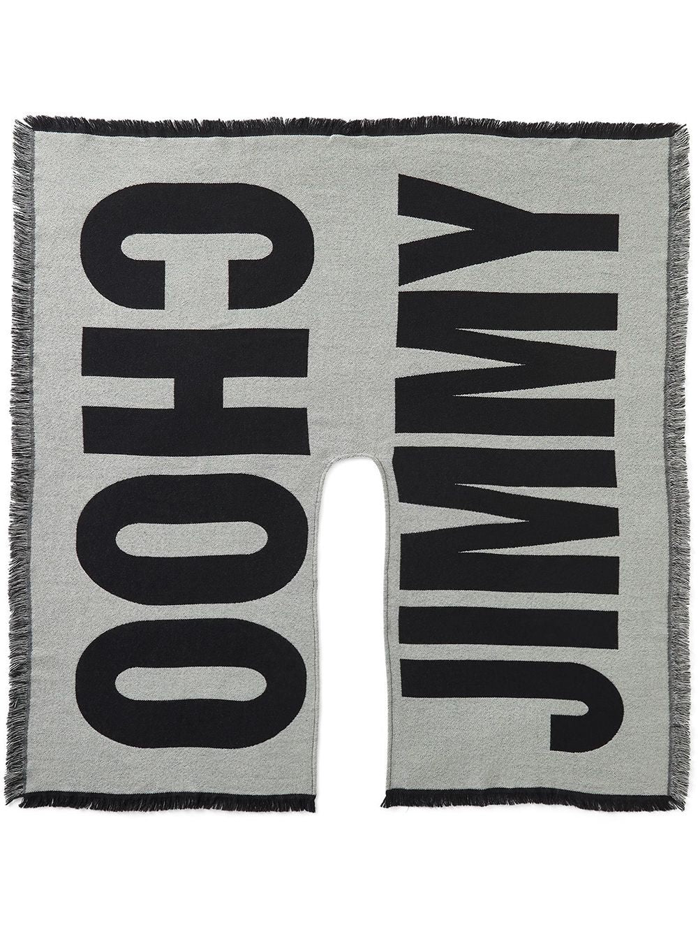 JIMMY CHOO Juul logo poncho Black - MAISONDEFASHION.COM