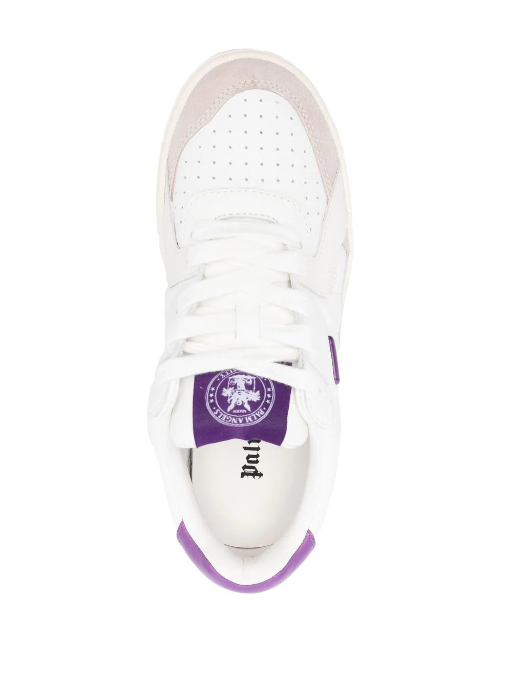 PALM ANGELS WOMEN Palm University White Purple - MAISONDEFASHION.COM