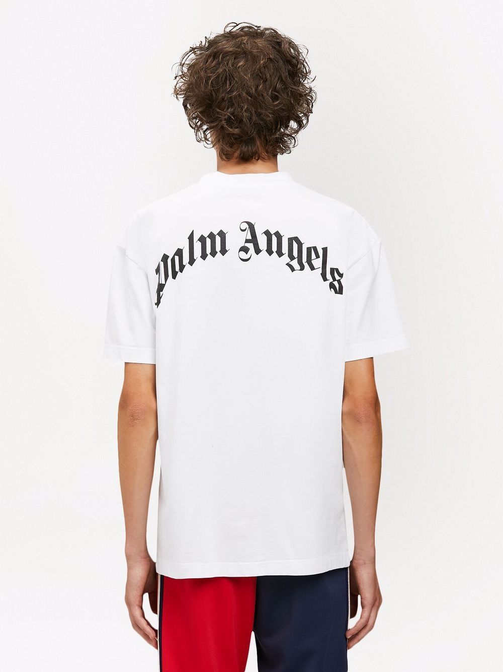 PALM ANGELS Broken Palm Classic T-Shirt White - MAISONDEFASHION.COM