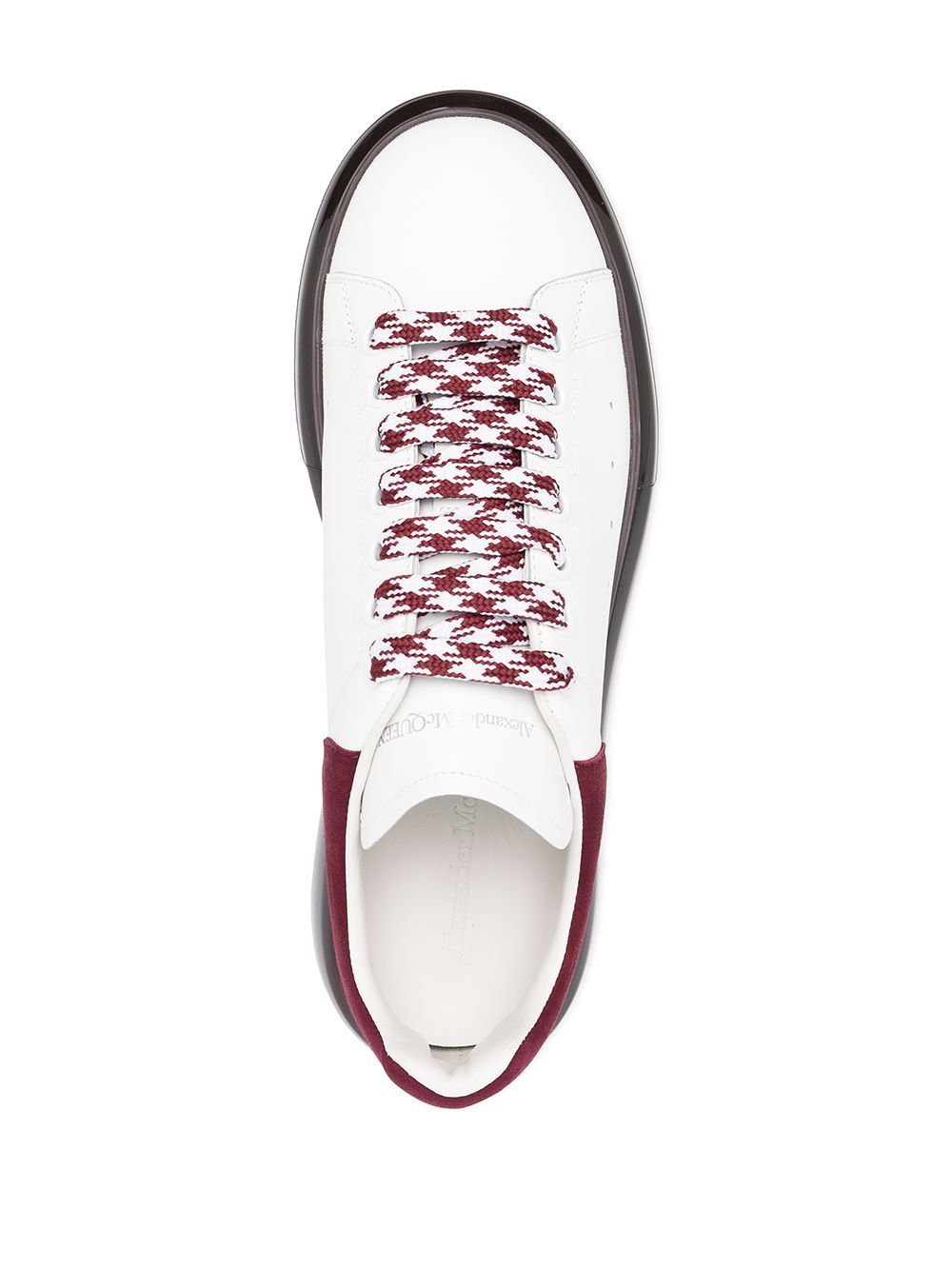 ALEXANDER MCQUEEN Oversized Sole Sneakers White/Bordeaux - MAISONDEFASHION.COM