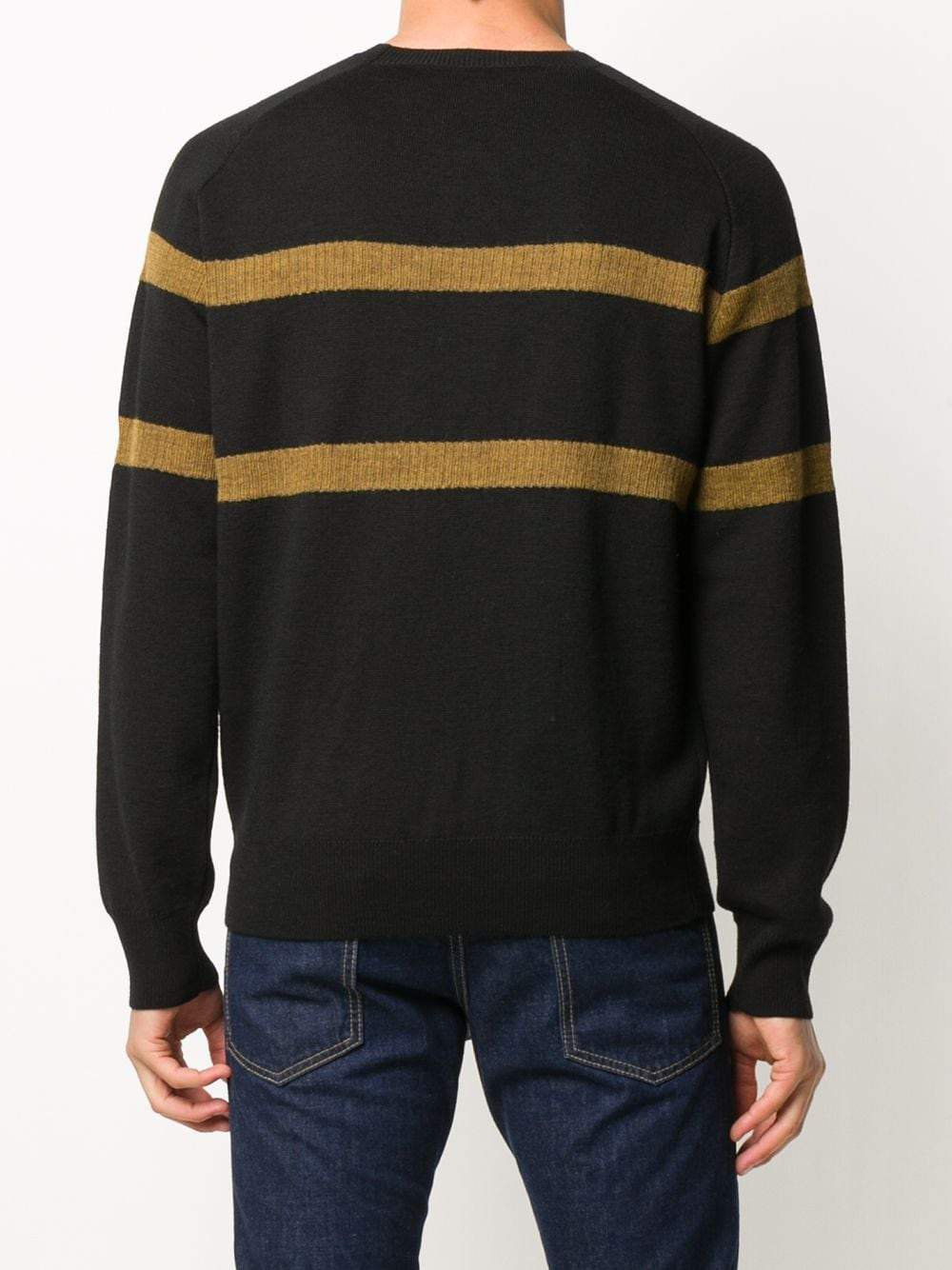 DSQUARED2 Logo Stripe Knit Sweatshirt Black - Maison De Fashion 