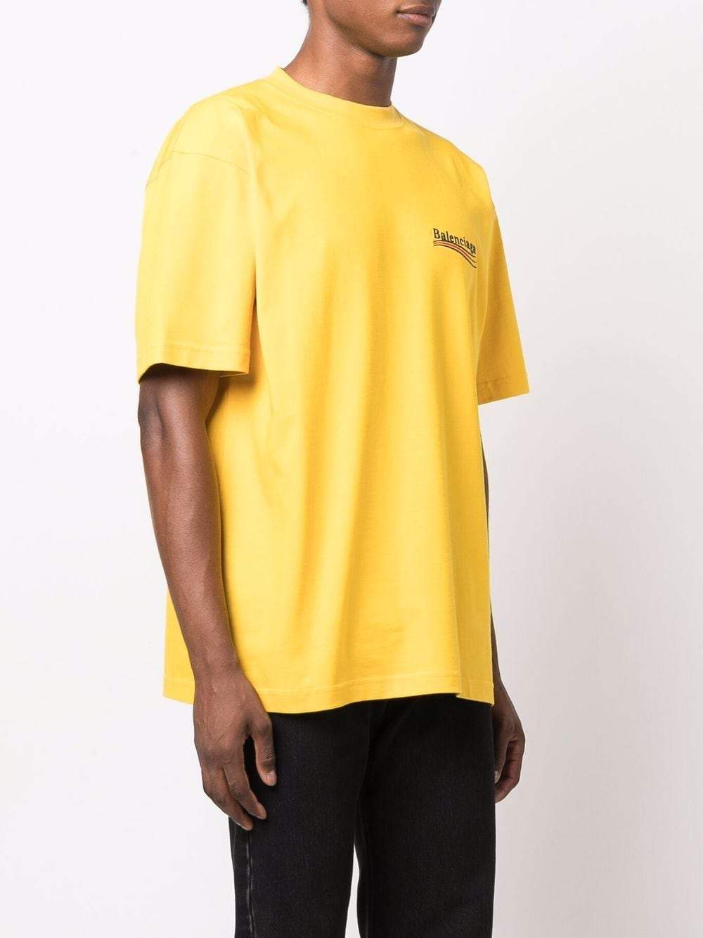 【送料&関税込】Balenciaga political C Yellow Crewneck T-shi Balenciaga Political Campaign Large Fit T-Shirt Yellow/Red