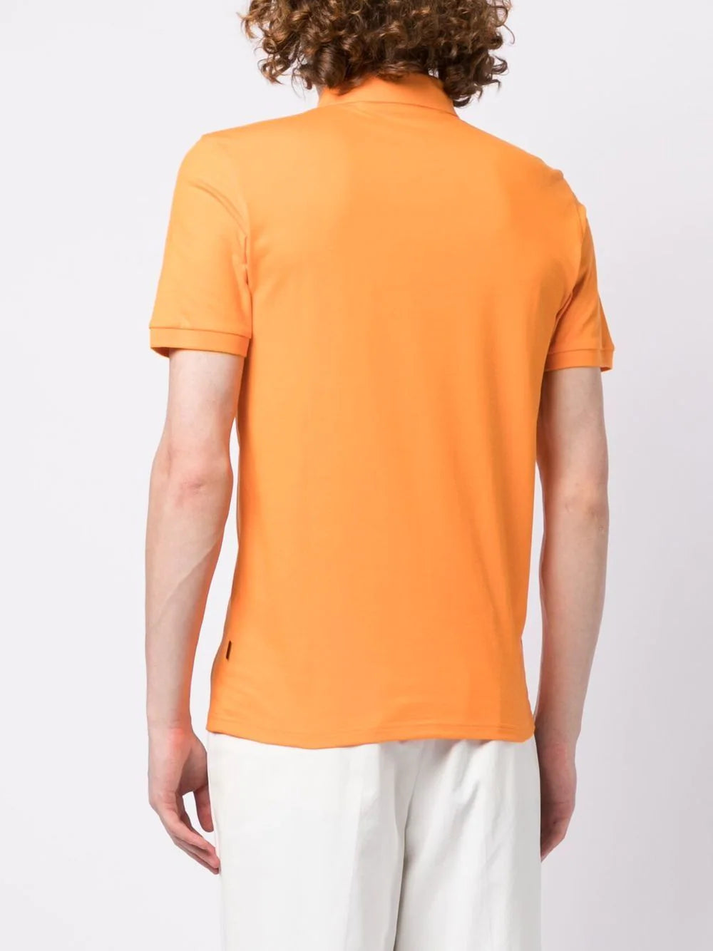 BOSS Embroidered-logo polo shirt Orange - MAISONDEFASHION.COM