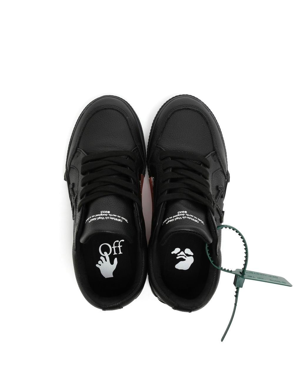 OFF-WHITE WOMEN Vulcanized Lace-up Sneakers Black/Black - MAISONDEFASHION.COM