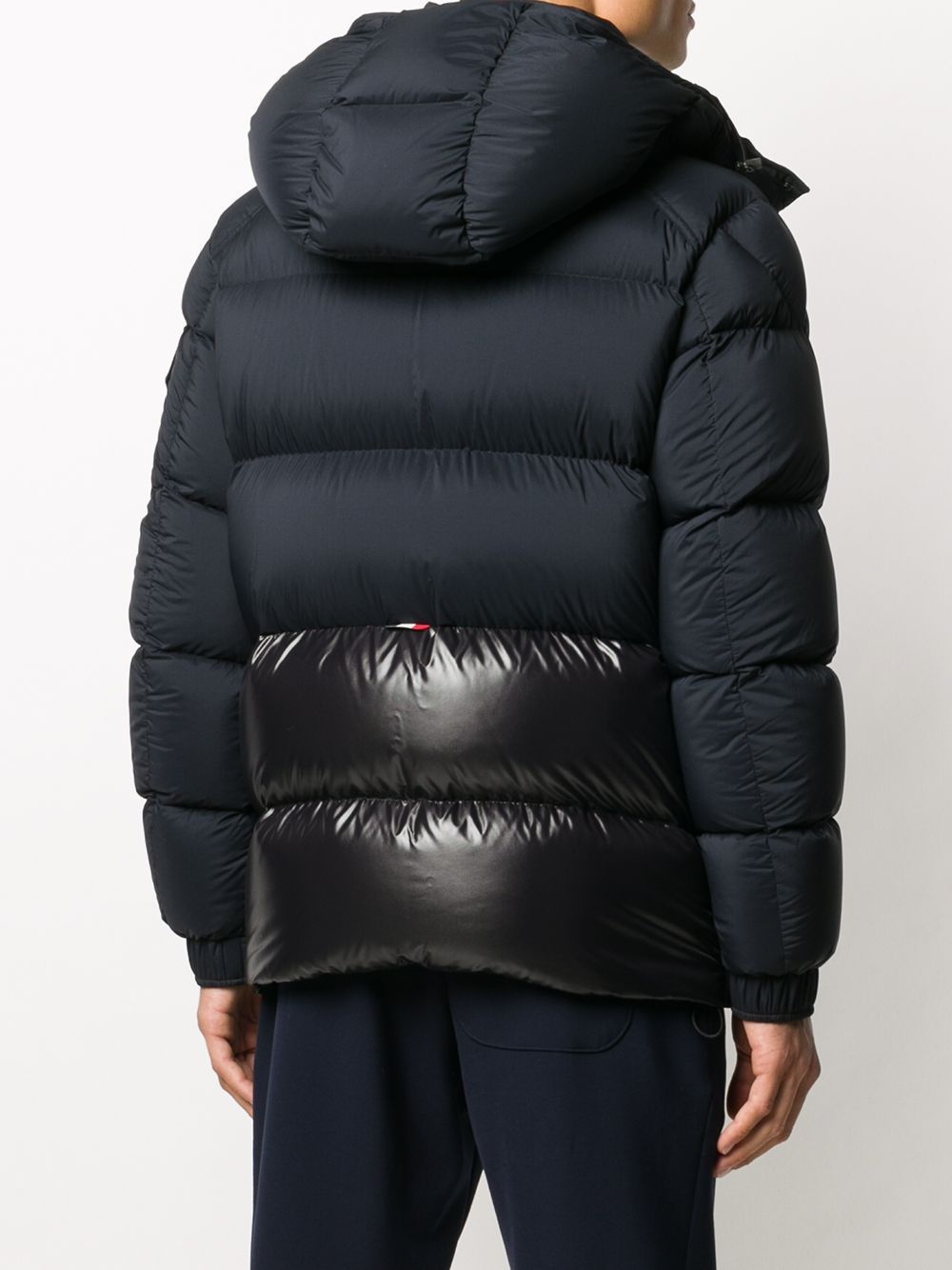 MONCLER logo puffer jacket navy Maison De Fashion
