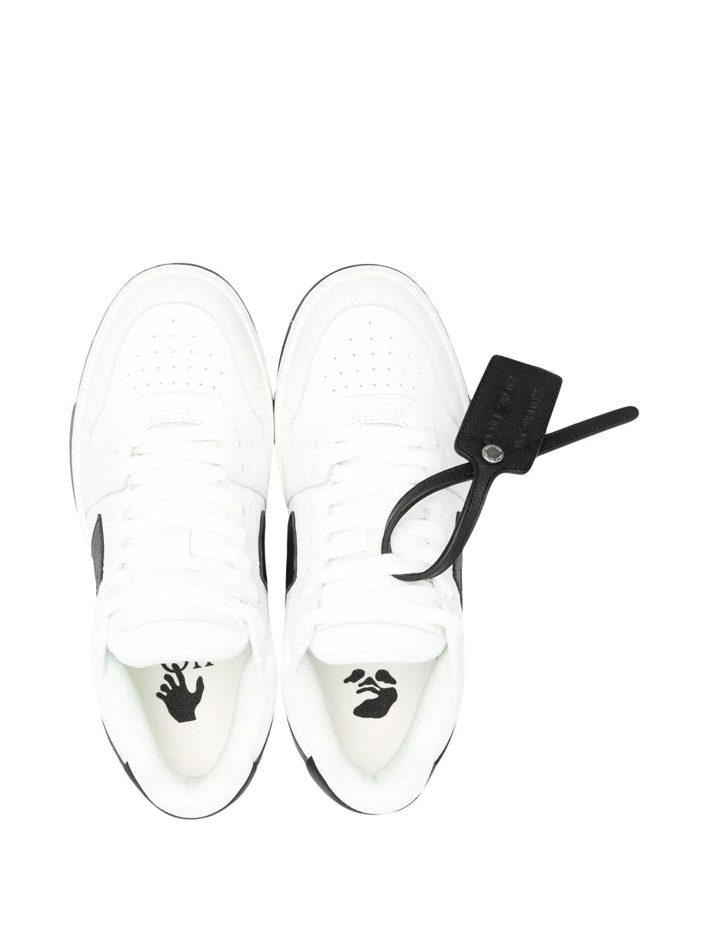 OFF-WHITE WOMEN Out Of Office Sneakers White/Black - MAISONDEFASHION.COM