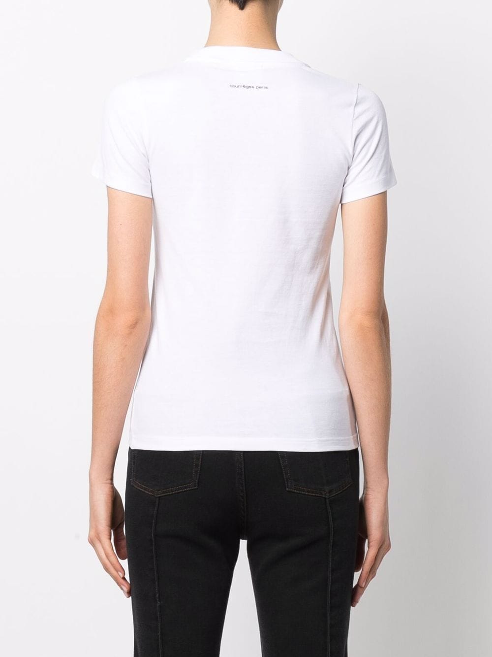 【関税込み】Mockneck T-Shirt - Courreges - Cotton - White Courrèges contrast-trim Cotton T-shirt | White | FARFETCH