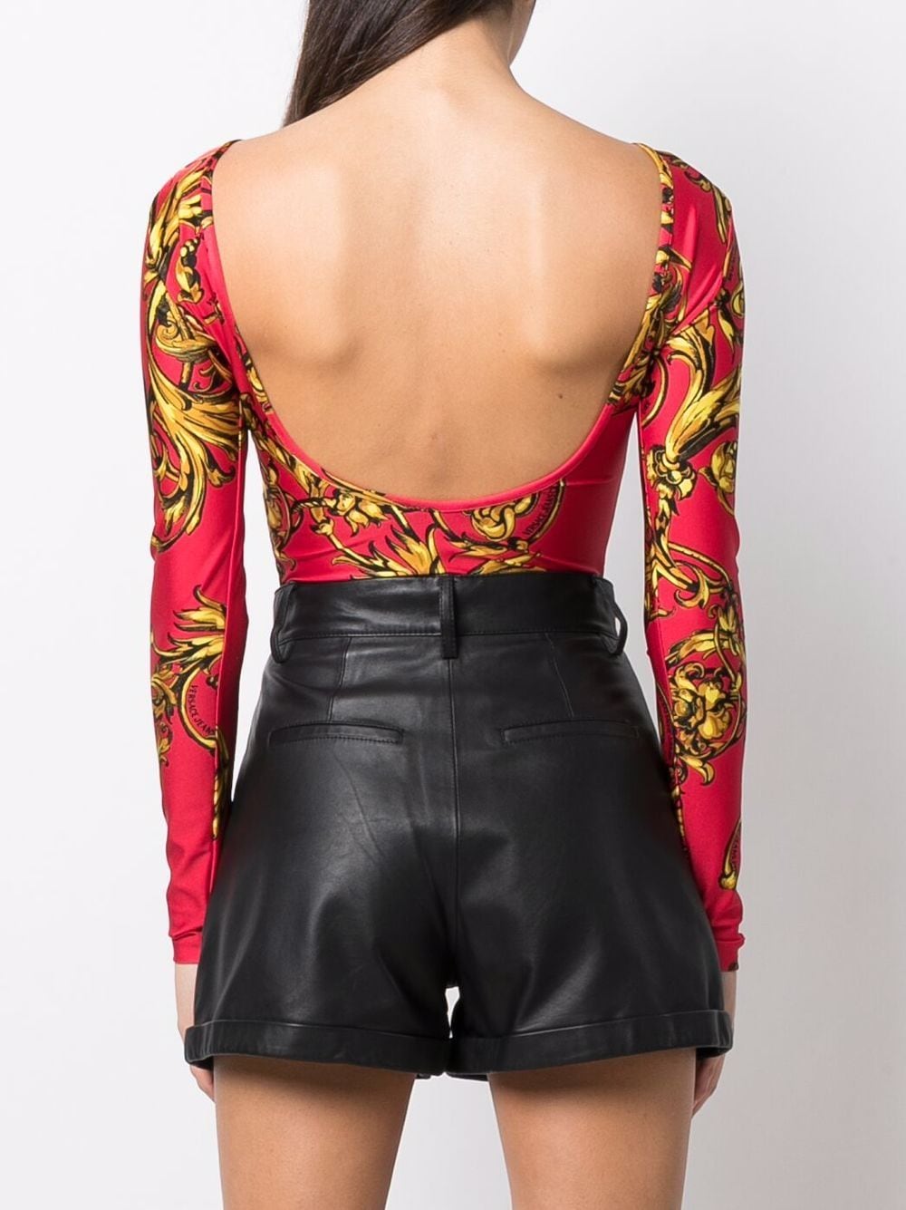 VERSACE WOMEN Baroque Print Red - MAISONDEFASHION.COM