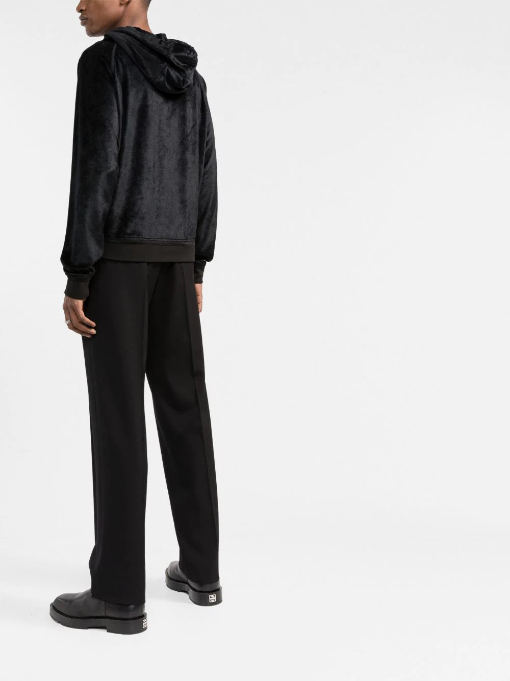 TOM FORD Velour Zipped Hoodie Black – MAISONDEFASHION.COM